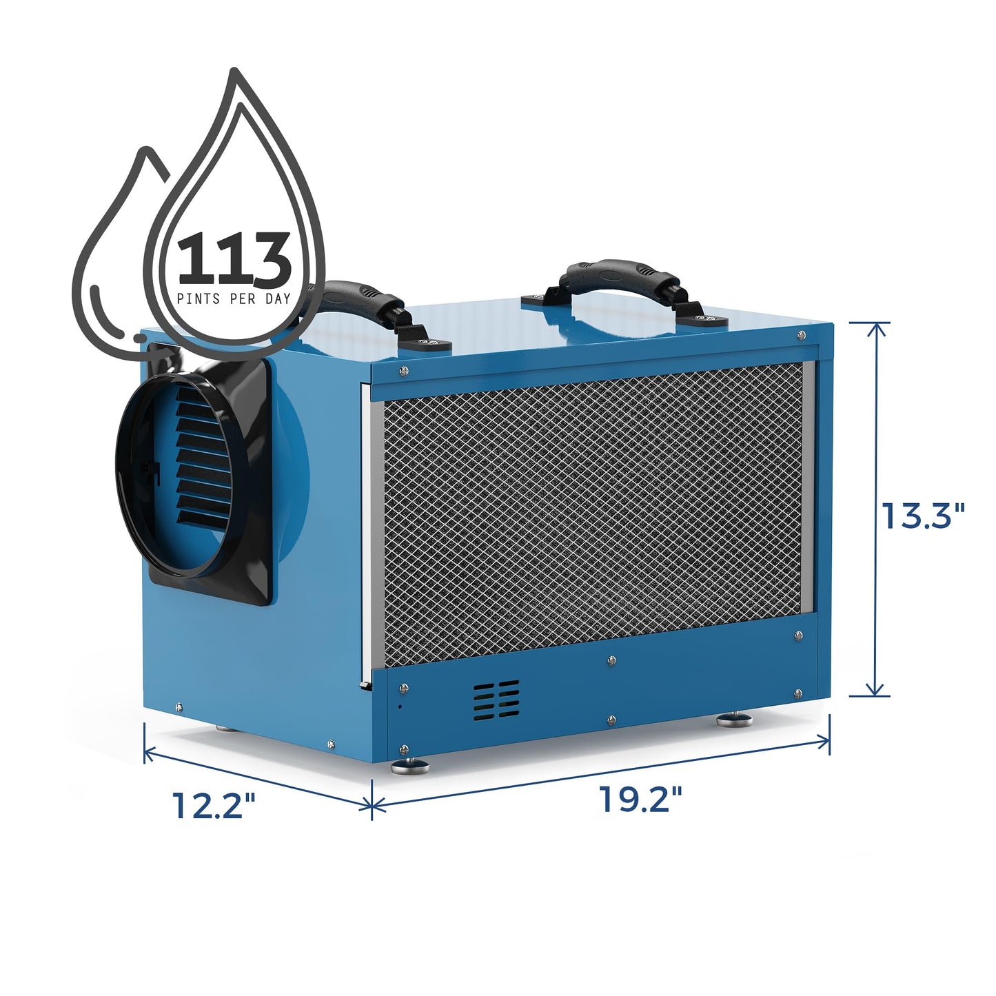 ALORAIR Commercial Dehumidifier 113 Pint, with drain Hose for Crawl Spaces, Basements, Industry Water Damage Unit, Compact, Portable, Auto Defrost, Memory Starting, 6 Years Warranty, Sentinel HD55