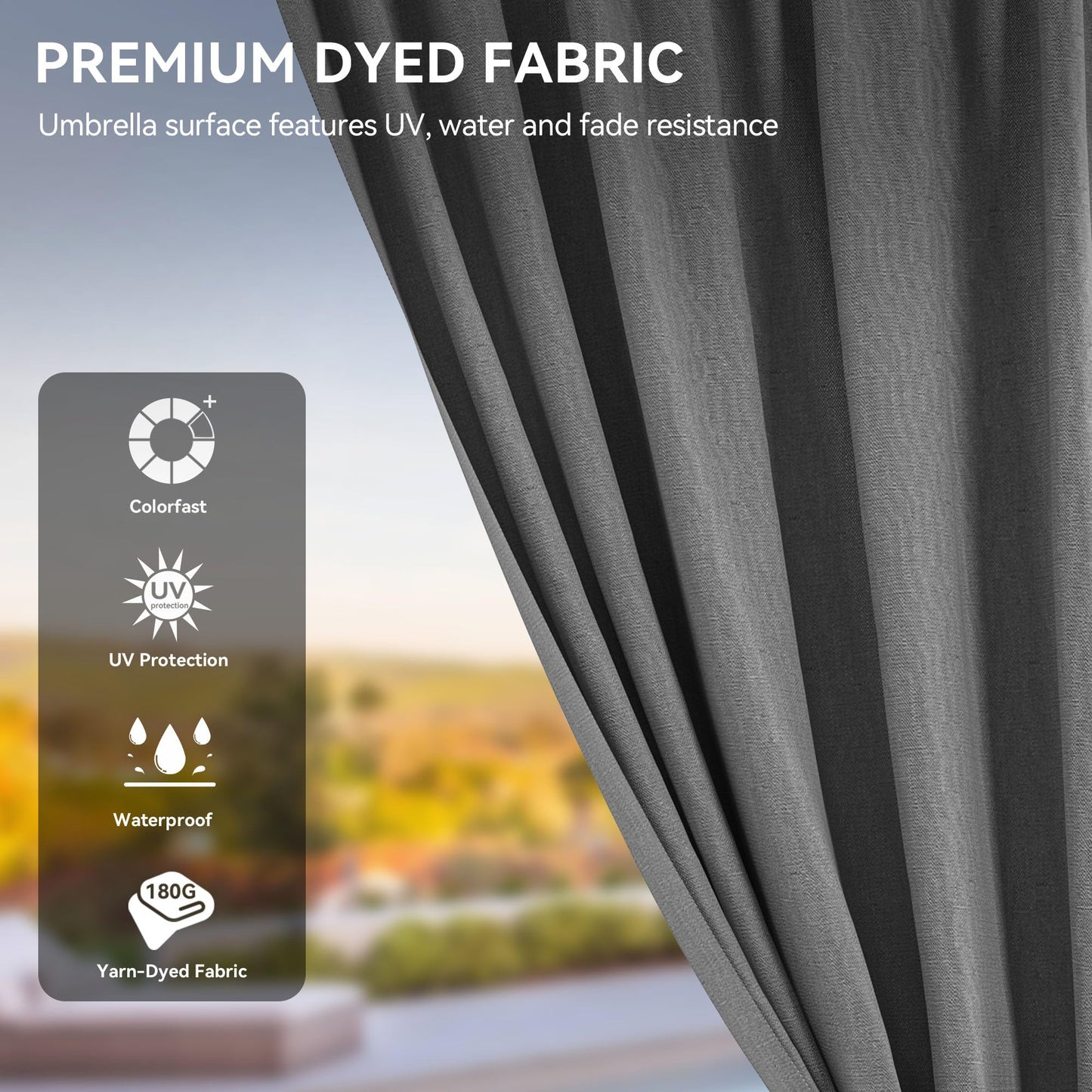 YITAHOME 12X20FT Gazebo Hard Top Patios Double Roof Aluminum Frame Garden Gazebo Tent Curtains Netting for Patios Backyards Decks Lawns Gray
