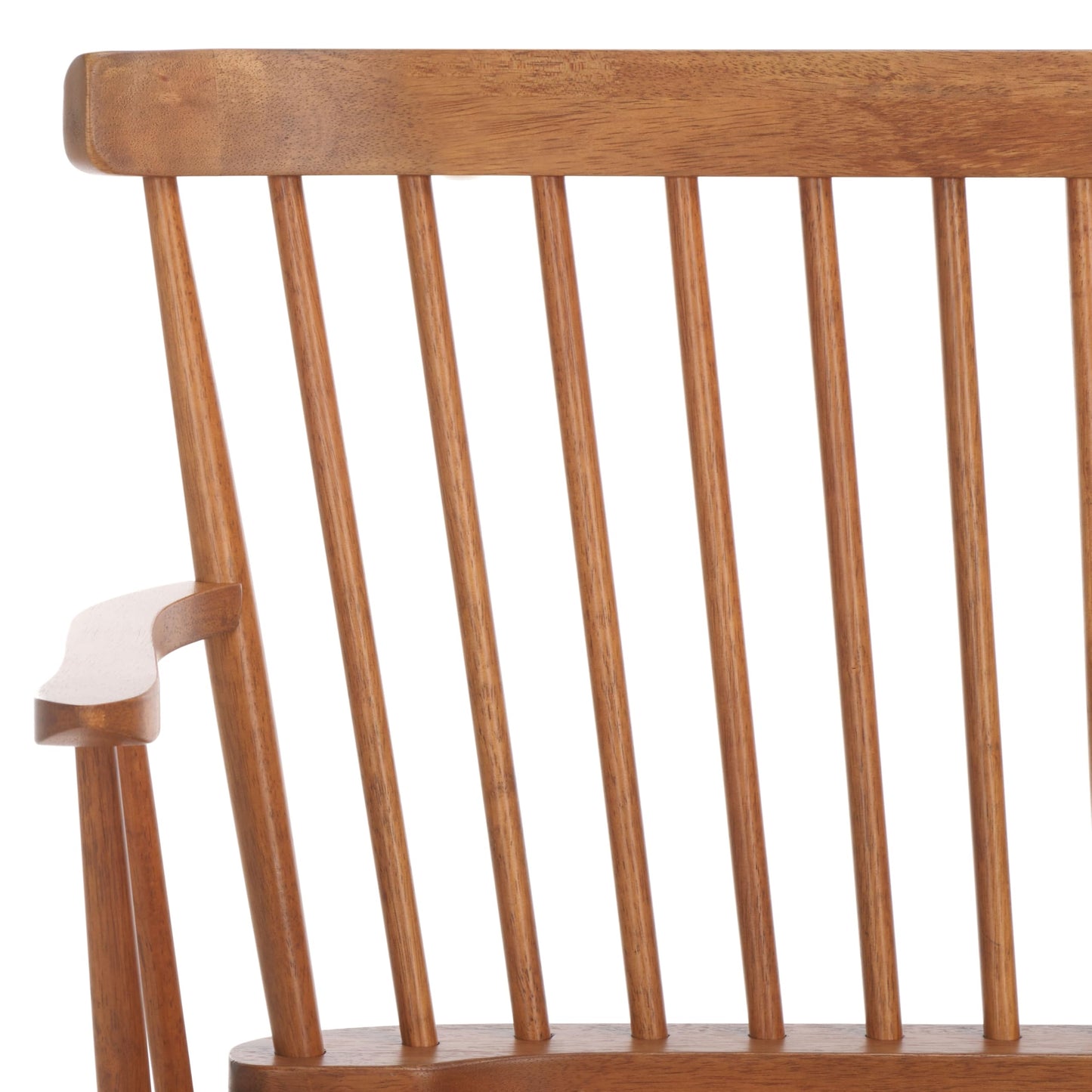 SAFAVIEH Furniture - Addison Loveseat - Honey - Solid Wood - Coastal Slatted Design - Ideal for Living Room, Sunroom, Bedroom, 18" Seat Height (AMH8513D)