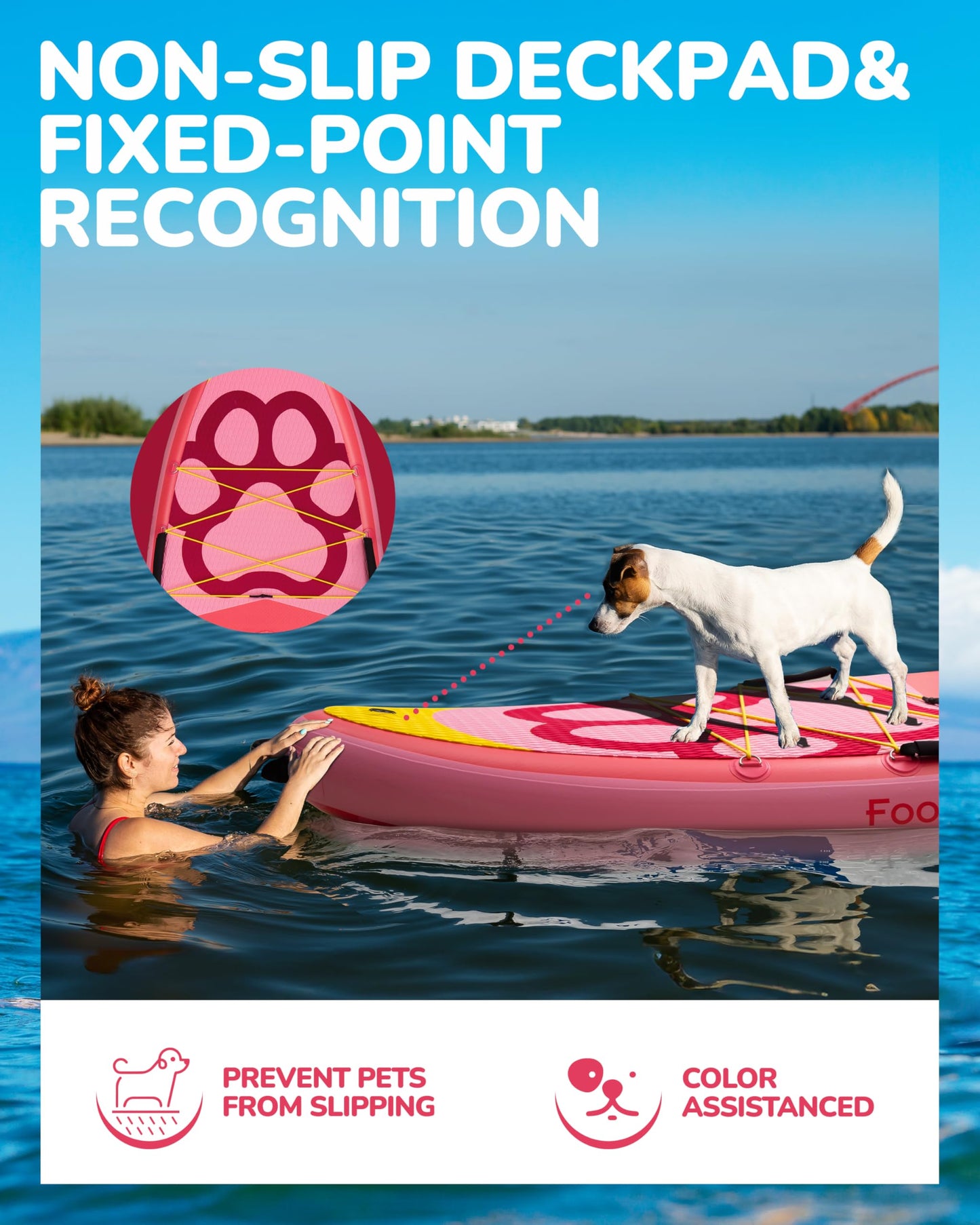BIGFLY 11'6"x35"x6" Inflatable Non-Slip Stand Up Paddle Boards with Kayak Paddle 4pcs, Kayak Seat, Anti-Slip Scratch Resistant Widened SUP Board for Pet Dog Family Board Travel Leisure
