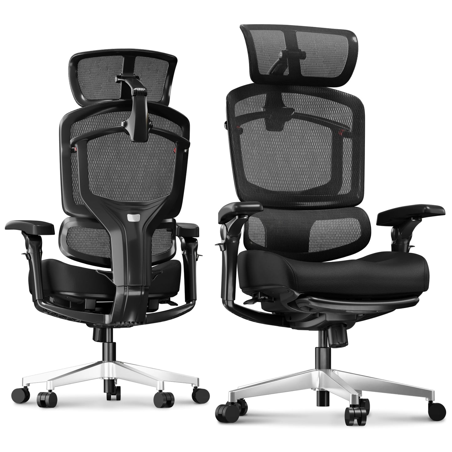 FLEXISPOT ErgoX-PRO Ergonomic Office Chair with Footrest Black – Cloudtech Cushion, 5D Lumbar, 7D Armrests, 4D Headrest, 551LBS Capacity – Office, Gaming, Home
