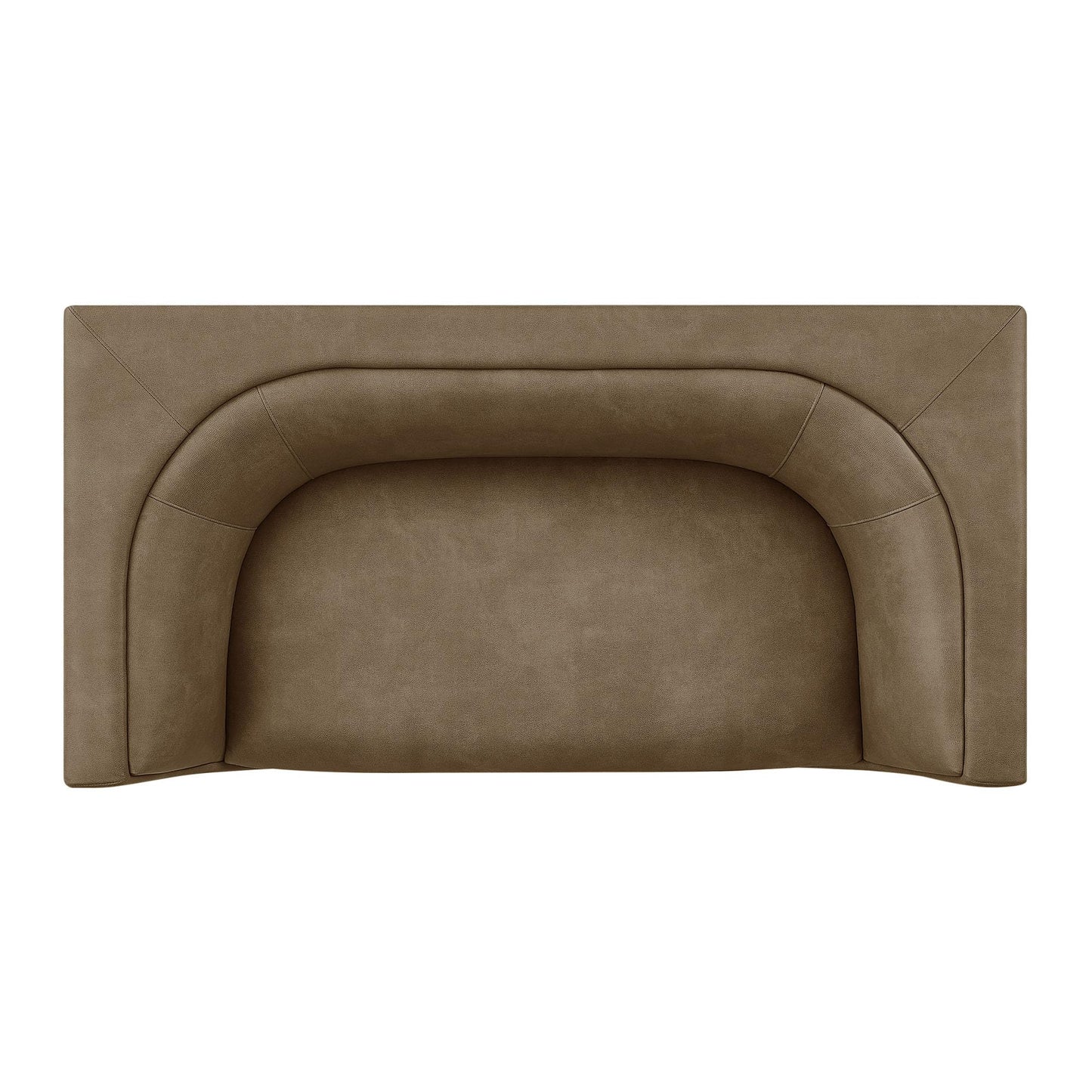 Modway Hilda 67 Inch Modern Curved Back Faux Leather Loveseat in Mushroom – Vegan Leather Upholstered 2-Seat Sofa for Living Room, Apartment, Office