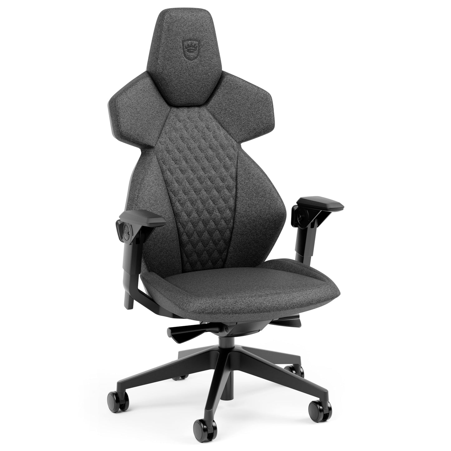 noblechairs Dawn TX Gaming Chair - Granite-Ergonomic Desk Chair with Folding Armrests, Synchronous Mechanism, Fabric Cover, Lumbar Support, Universal Wheels