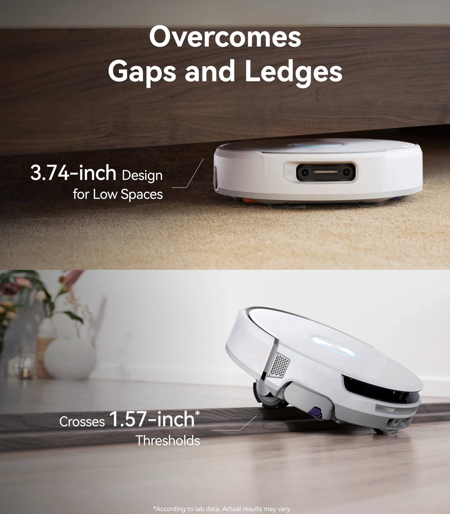 NARWAL Flow Robot Vacuum and Mop Combo, FlowWash Real-Time Self-Cleaning Track Mop, 22,000 Pa Suction, Dual-Camera AI Obstacle Avoidance, Carpet & Edge Cleaning, Self-Emptying Robot Vacuum,White