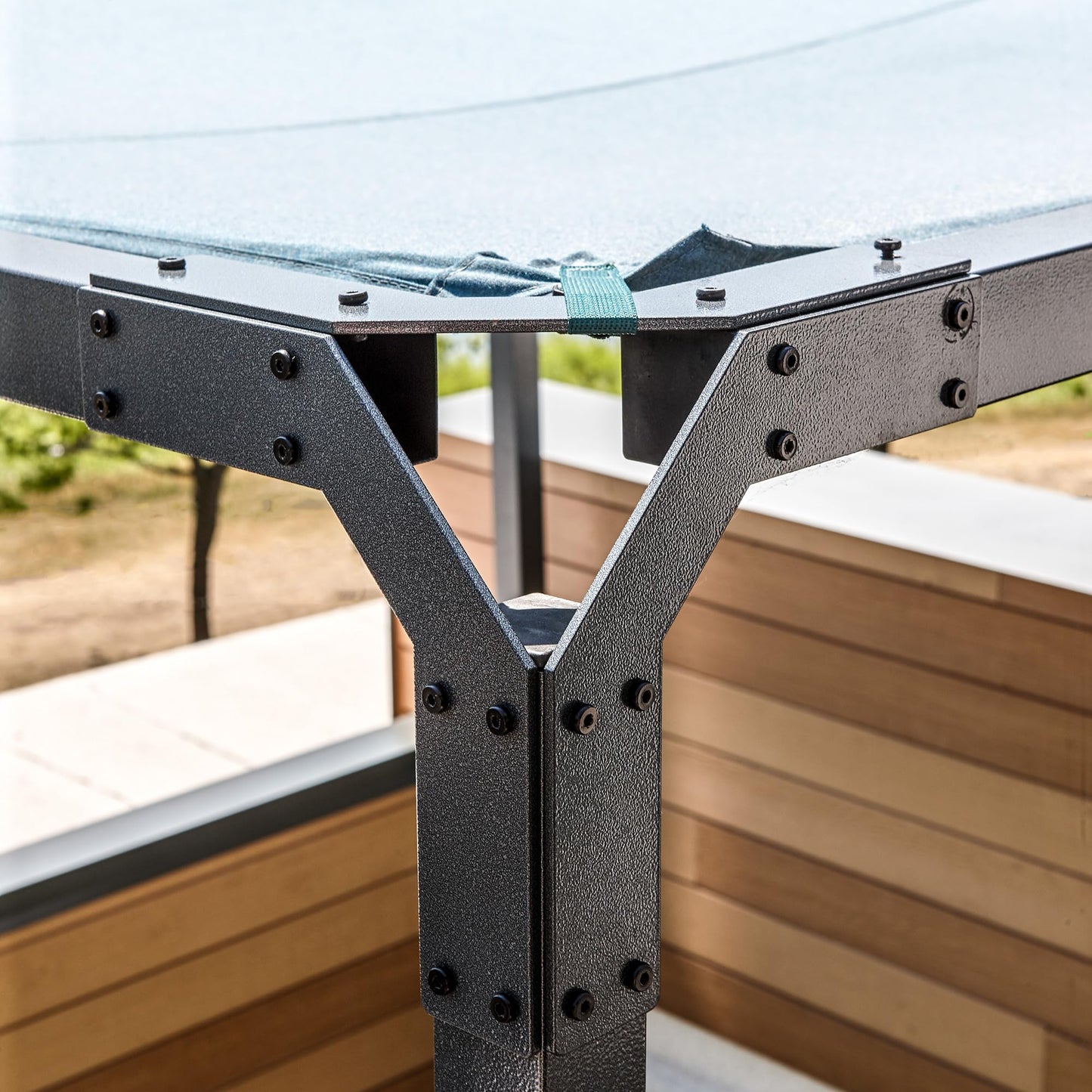Sojag Outdoor 8' x 8' Dunwich Pergola Open Gazebo, Teal
