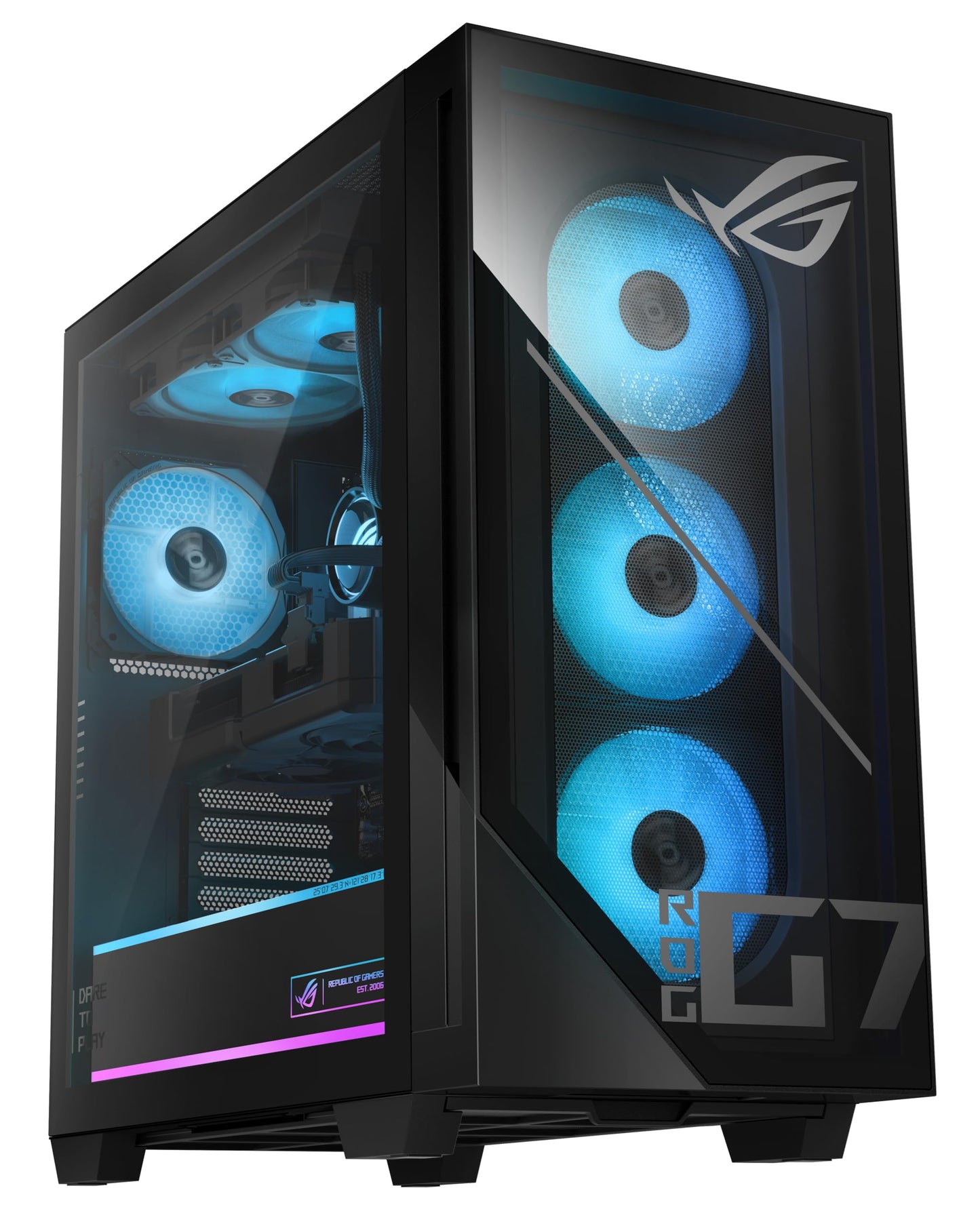ASUS ROG GM700 (2025) Gaming Desktop PC, AMD Ryzen™ 7 9800X3D Processor, AMD® Radeon™ RX 9070 XT Prime OC, 2TB M.2 NVMe™ PCIe® 4 SSD, 32GB DDR5 RAM, Windows 11 Home, GM700TZ-MS777