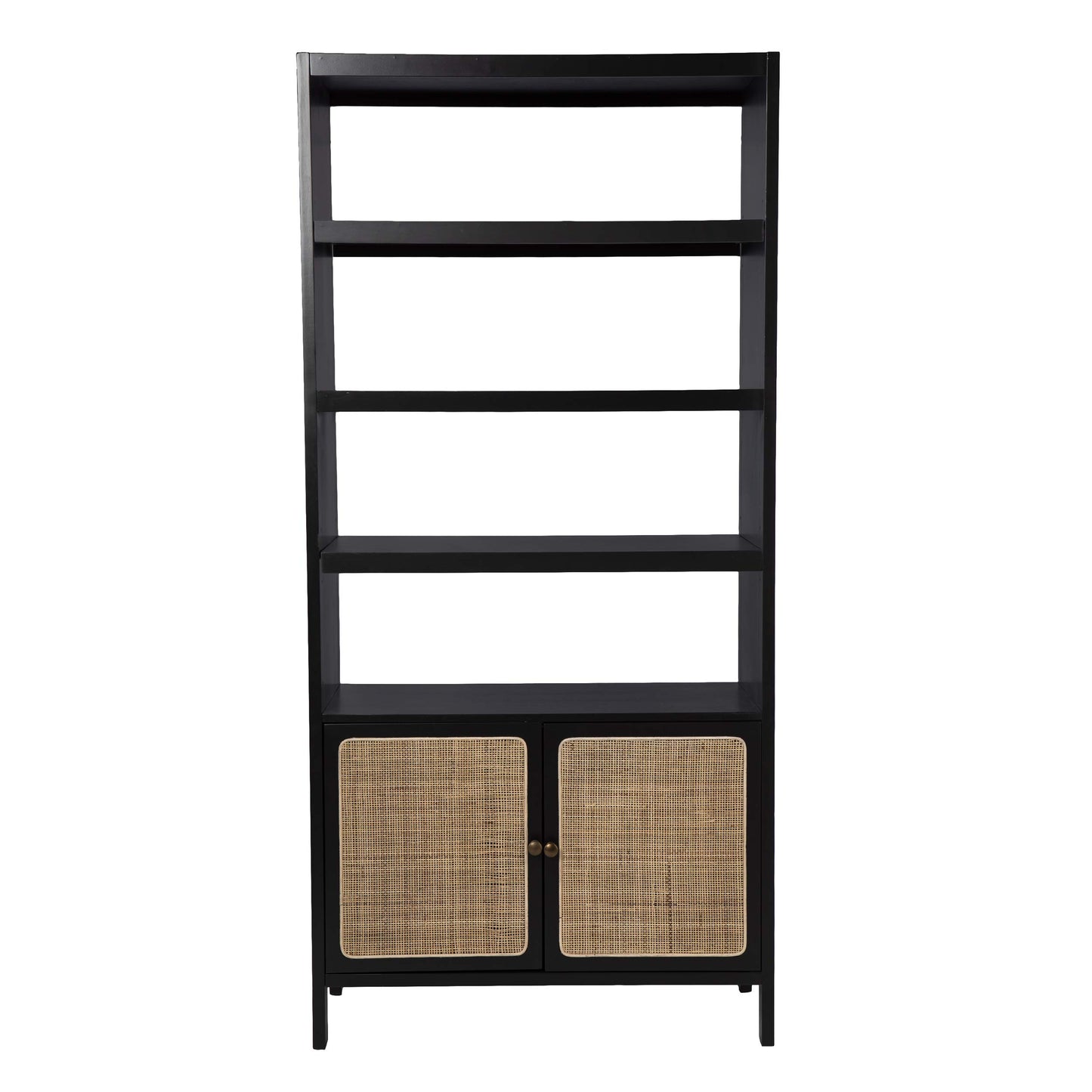 SEI Furniture Carondale Bookcase/Storage Shelf, Black and Gold