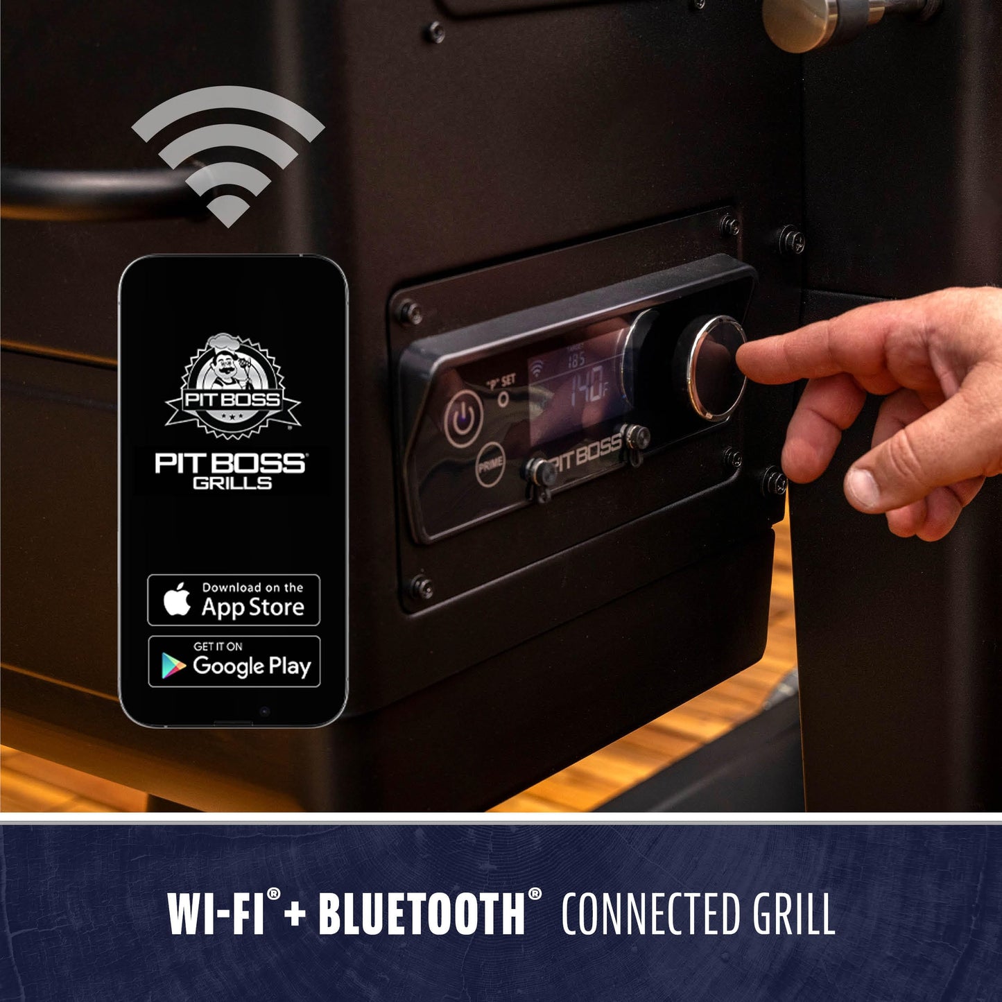 Pit Boss 850 Navigator Series WiFi & Bluetooth Wood Pellet Grill & Smoker, Flame Broiler and LCD Digital Controller, 932-Sq. In. Cook Space, 180°F to 500°F Temp Range, Meat Probe, 30 lb. Hopper