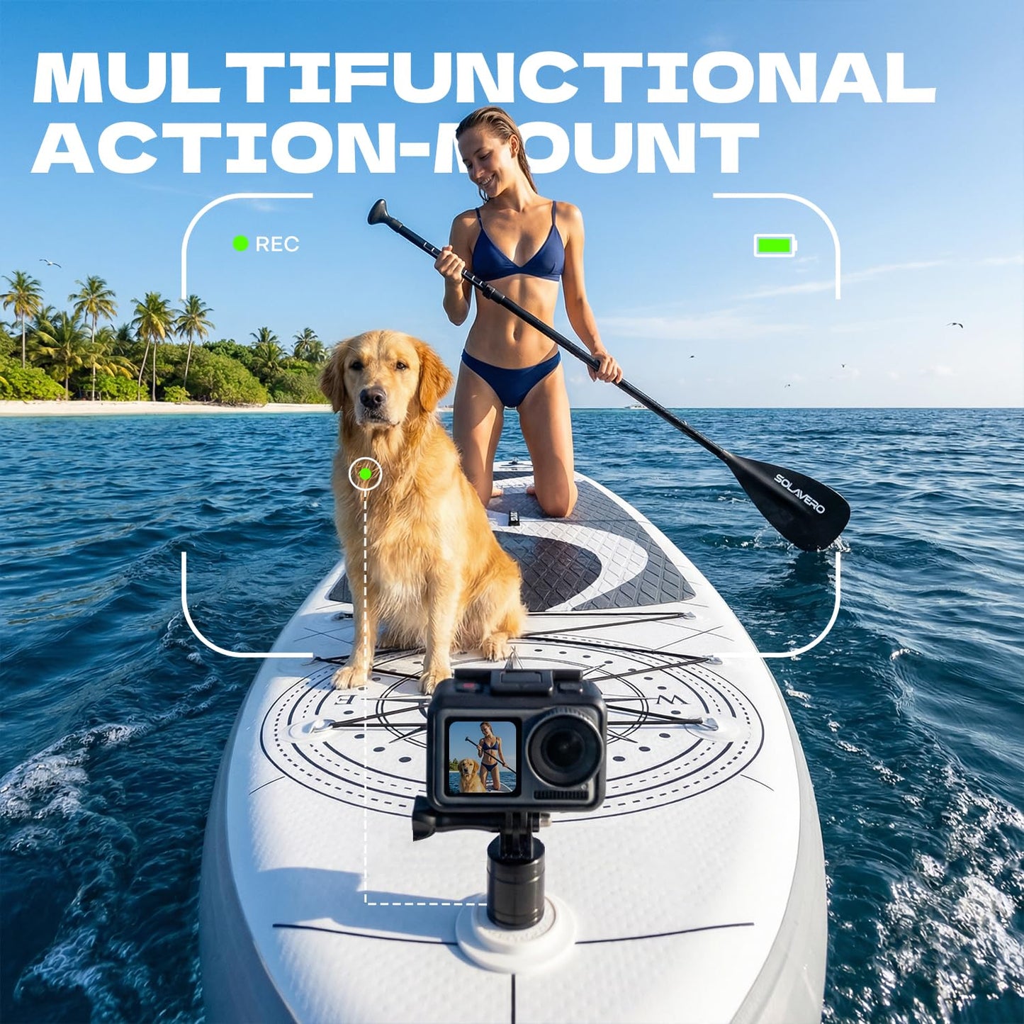 SOLAVERO 10'6'' Stand Up Inflatable Paddle Board with Premium SUP Accessories, Anti-Slip EVA Deck for Youth & Adults of All Skill Levels, Paddleboard for Fishing, Yoga & Surfing