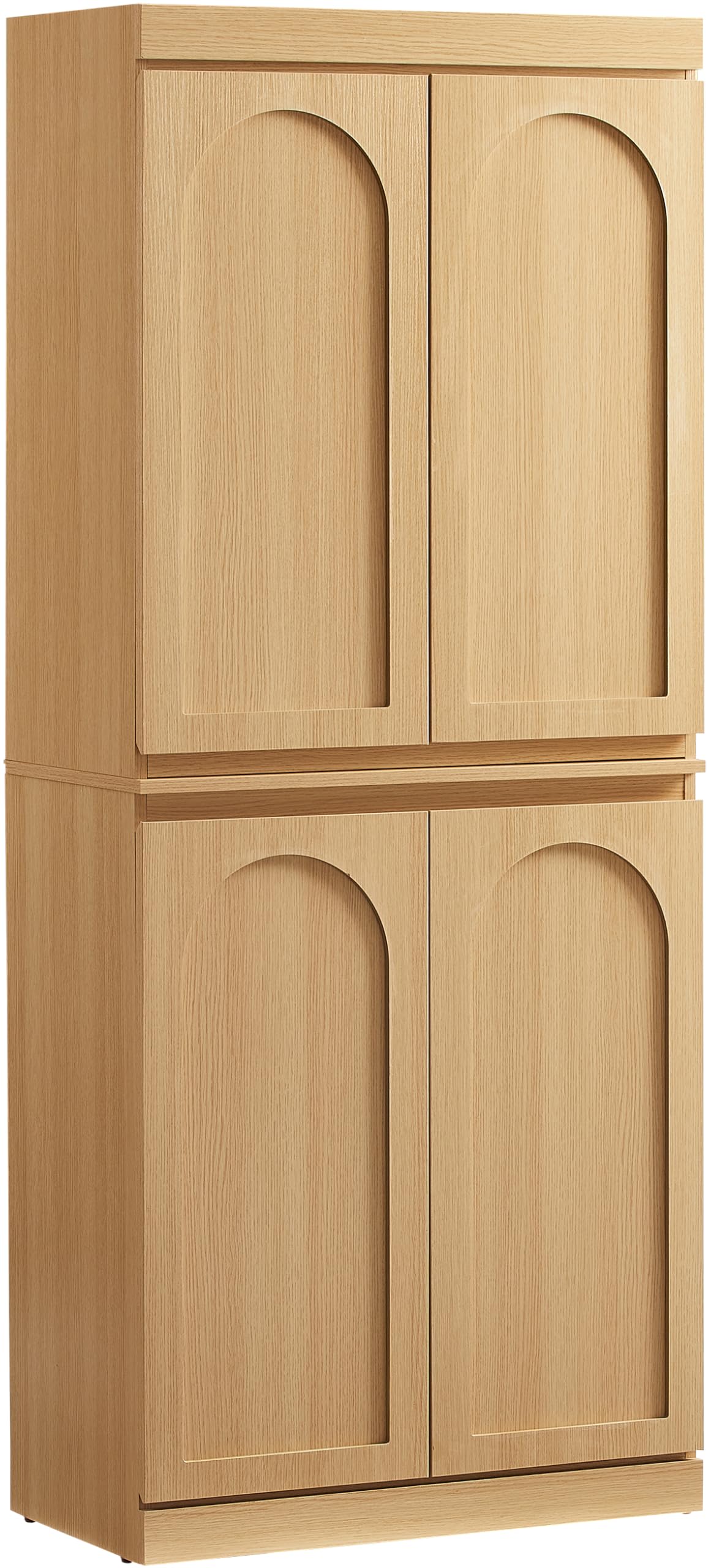 Crosley Furniture Marco Tall Modern Kitchen Pantry Storage Cabinet with Shelves, Dining, Laundry Room, Bathroom, Ash
