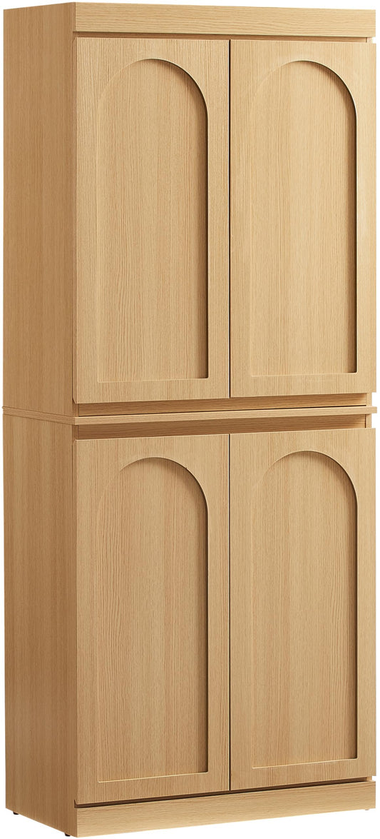 Crosley Furniture Marco Tall Modern Kitchen Pantry Storage Cabinet with Shelves, Dining, Laundry Room, Bathroom, Ash