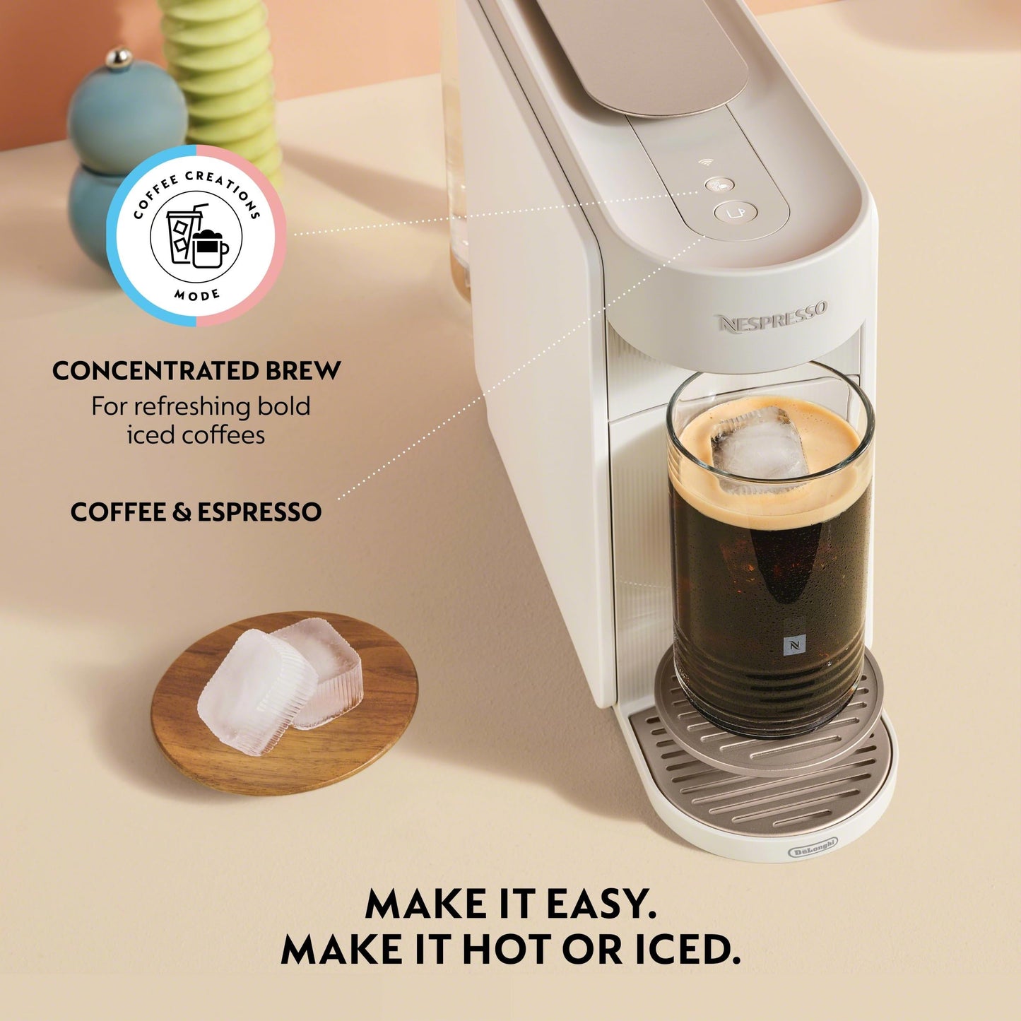 Nespresso Vertuo Up Coffee and Espresso Maker by DeLonghi, White
