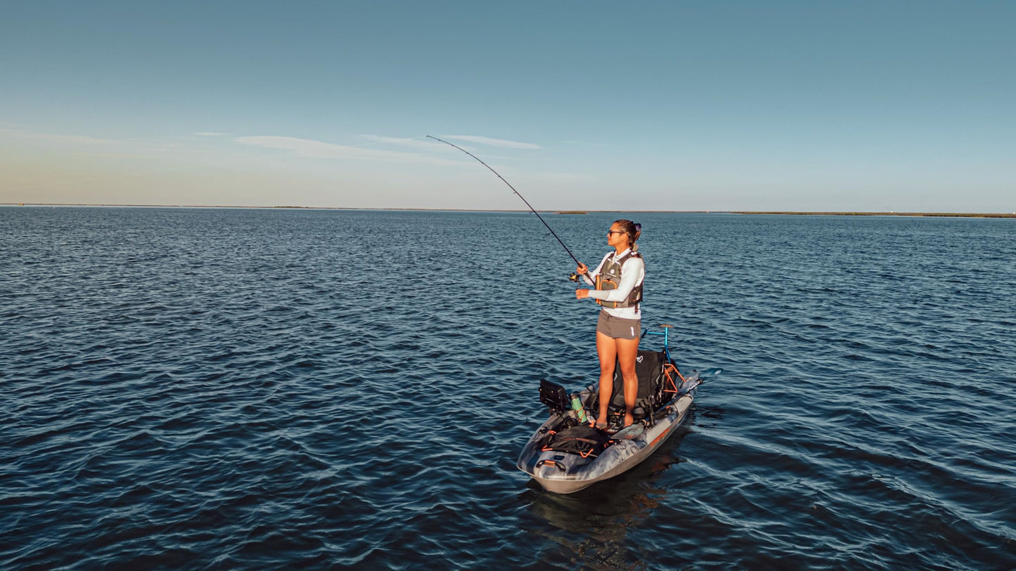 Pelican Catch Mode 110 - Angler Fishing Kayak with Lawnchair seat - 10.5 ft