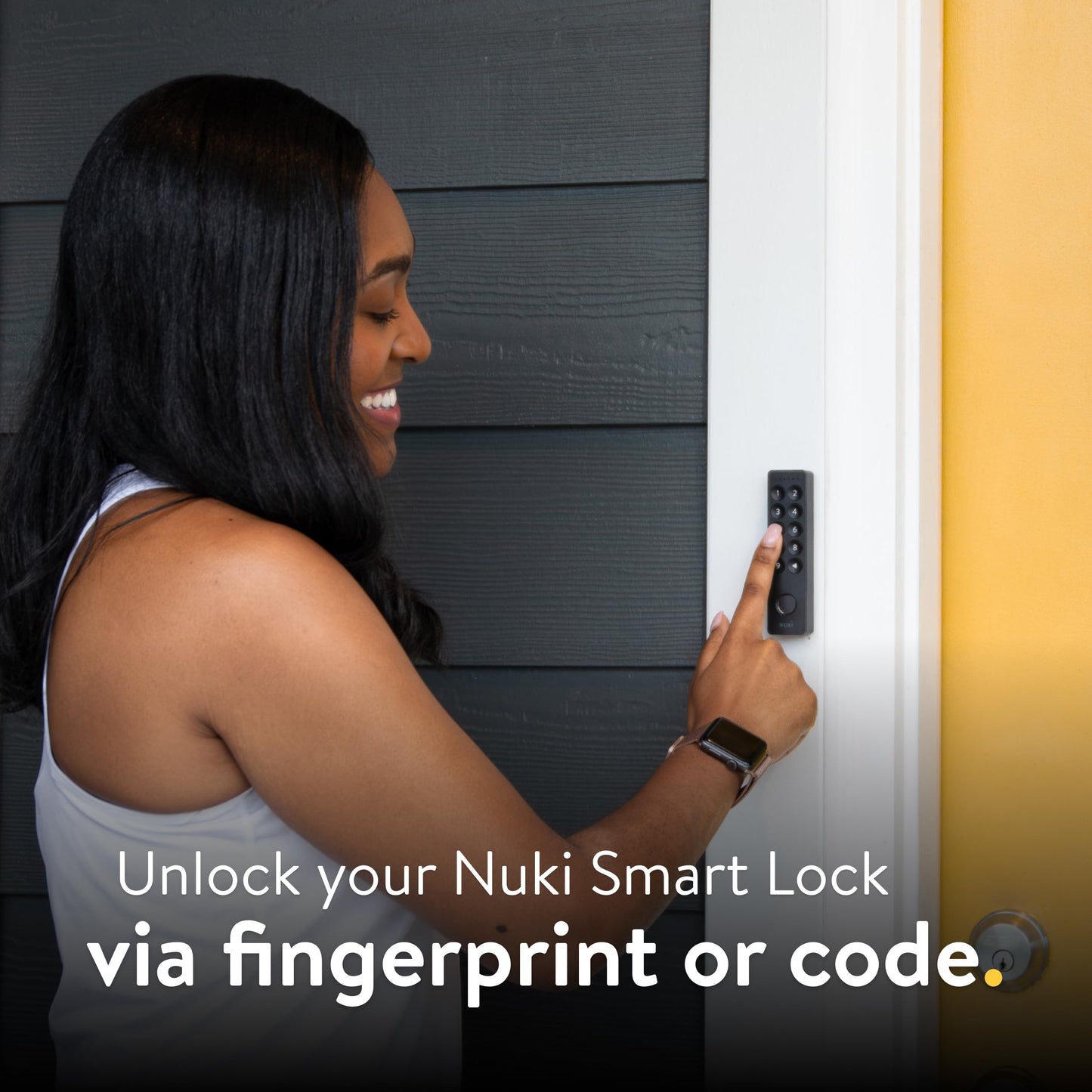 Nuki Smart Lock (Deadbolt) & Keypad 2, Keyless Door System with Auto-Lock, Fingerprint and Code Access, App Control, Easy Setup, Compatible with Alexa, Google, for Secure and Easy Home Entry