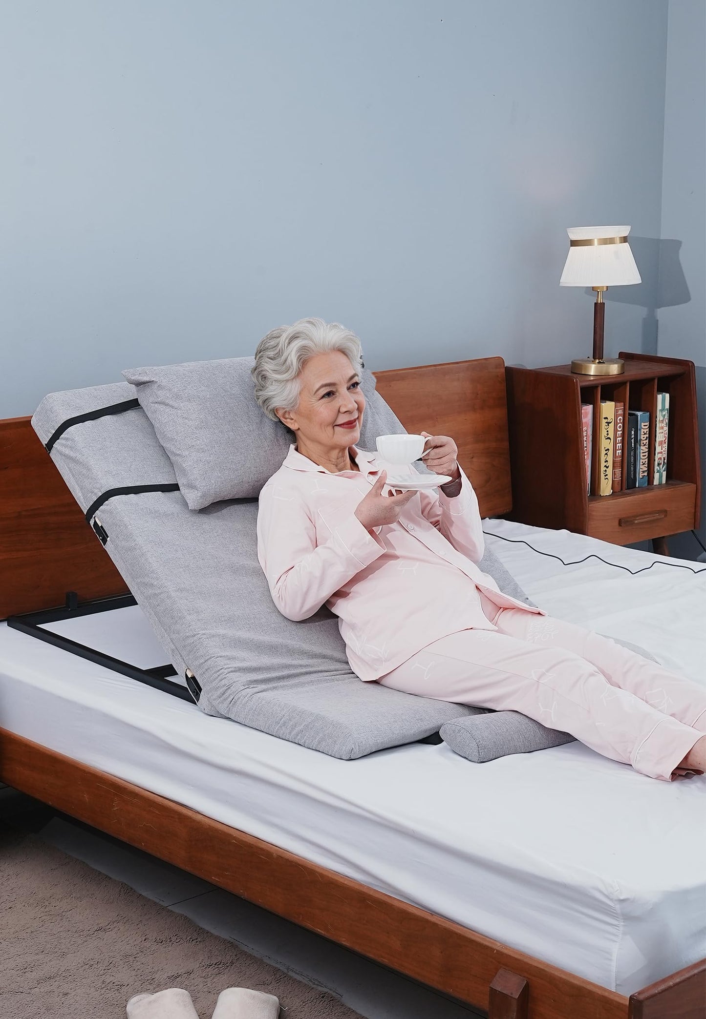 Greenlemon Electric Power Adjustable Bed Backrest with Lumbar Support, Electric backrest Lifter Assist Device for Elderly, Patients, Easy Sit-Up & Bed Exit Support