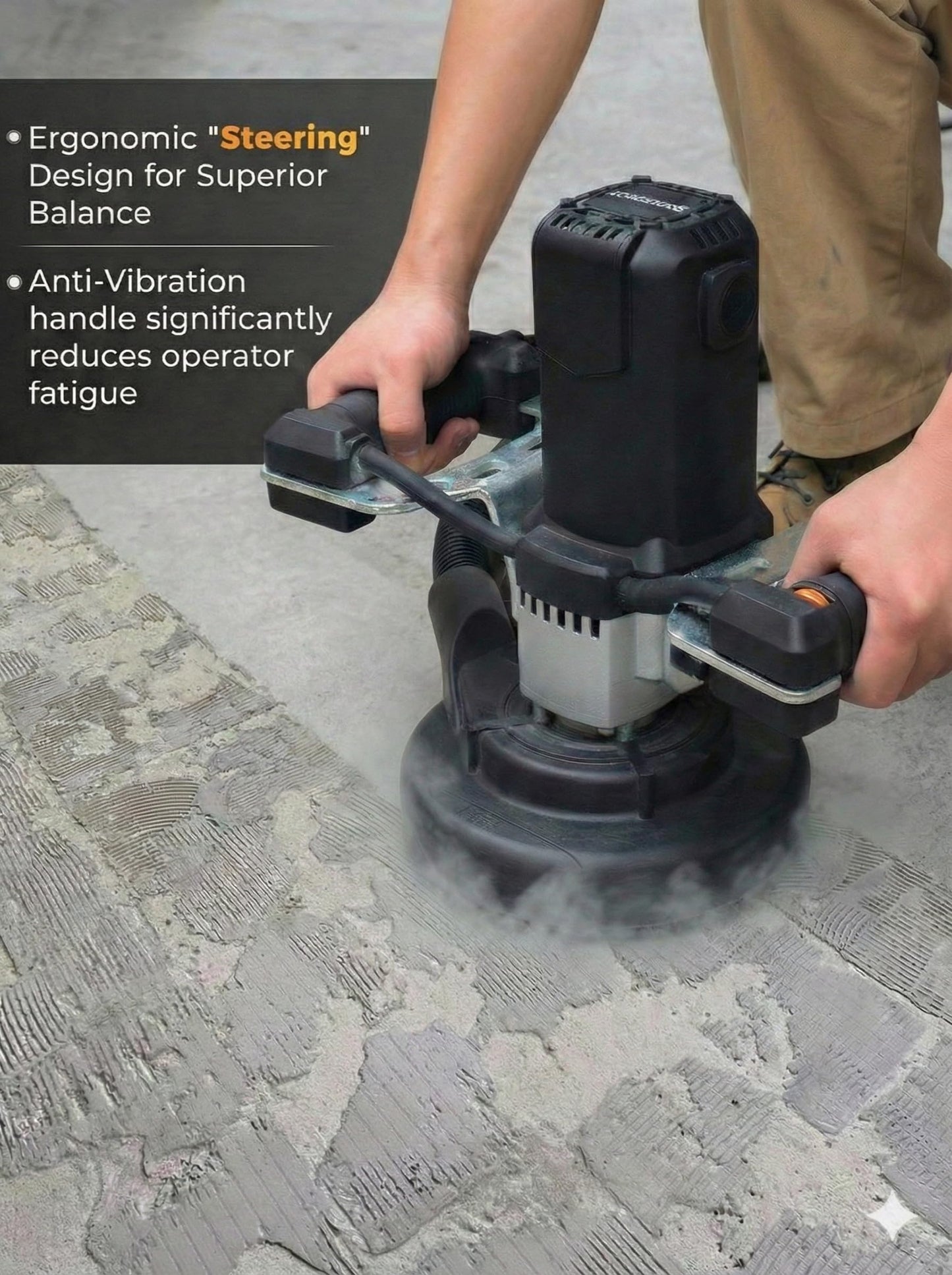 ROUTECH 7" Concrete Grinder, 2000W 120V 60Hz, Model RT-MD180