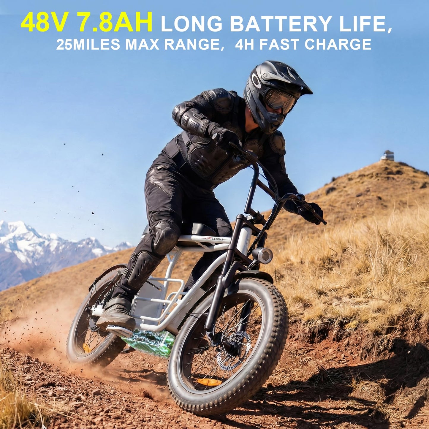 Caroma Electric Scooter with Seat for Adults, 1000W Peak Motor, 25Miles Range & 20Mph, Multiple Suspension, Electric Motorcycle Mini Bike with Basket for Pet s& Cargo, UL 2272 Certified