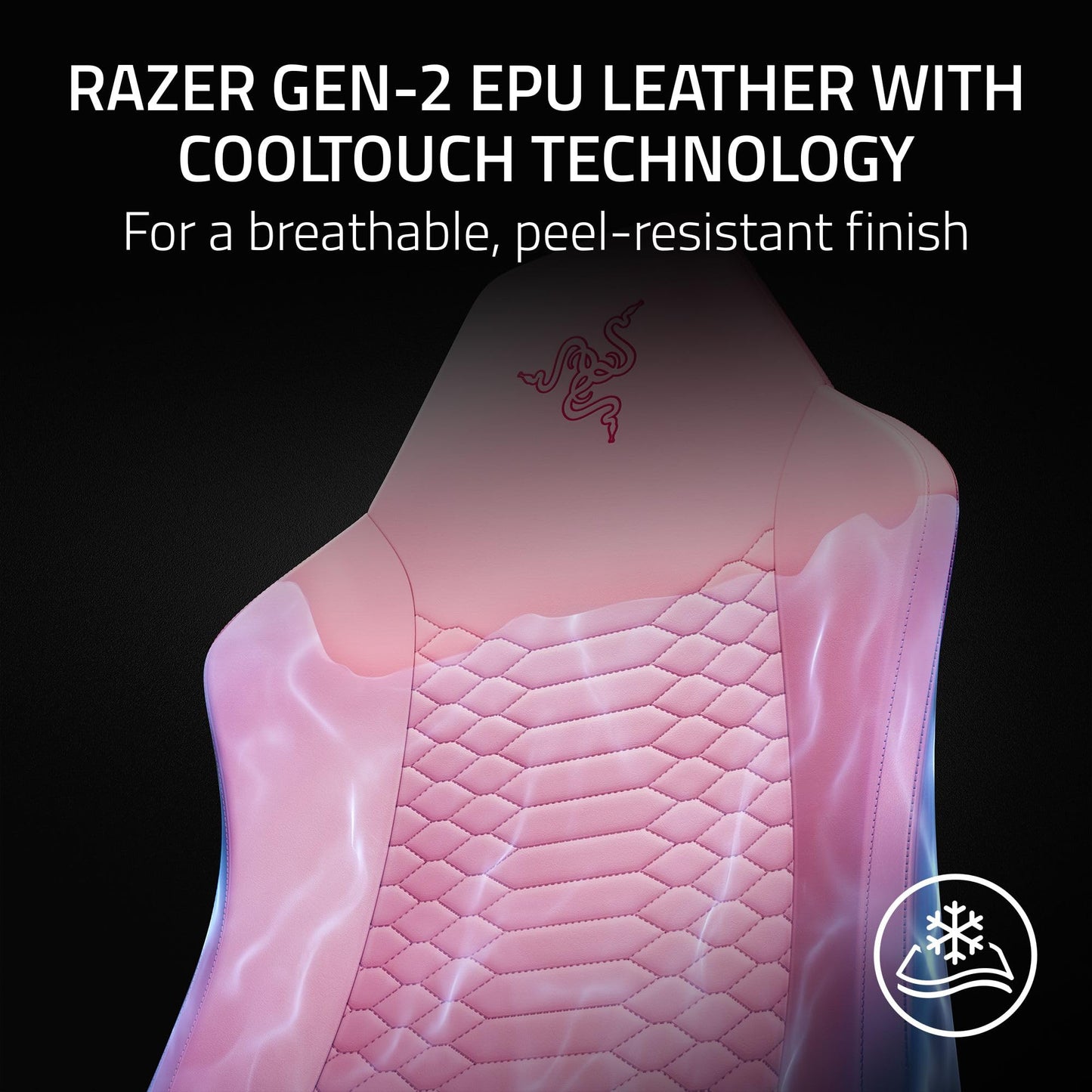 Razer Iskur V2 X NewGen Ergonomic Gaming Chair — Built-in Lumbar Support, Cooltouch Gen-2 EPU Leather, Ultra-Wide Seat Base, Adjustable 152 Degree Recline, Foam Cushions — Quartz