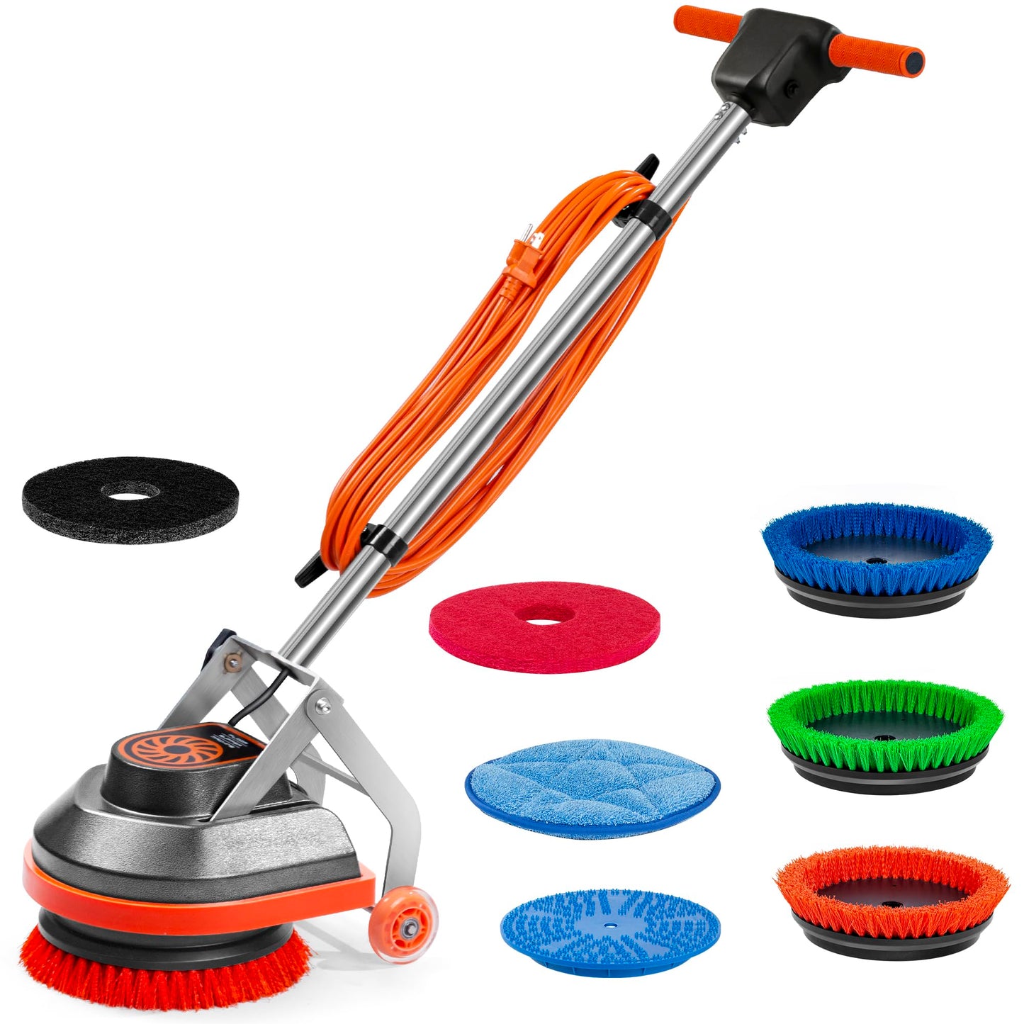 HHQ Commercial Floor Scrubber Machine, Heavy Duty Orbital Floor Cleaner, Multi-Functional Floor Buffer Polisher Machine- Deep Cleaning Tile and Grout, Hardwood Floors and Carpets with Ease, Orb-5