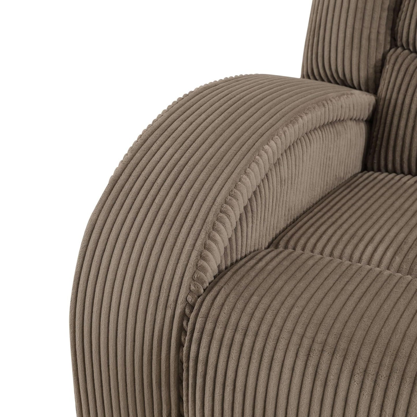 UOCFYK Recliner Sectional Sofa Set, L-Shaped Reclining Couch with 2 Recliner Seats, Reclining Corner Couches with Cup Holder and Storage Console for Home Theater & Living Room, Brown
