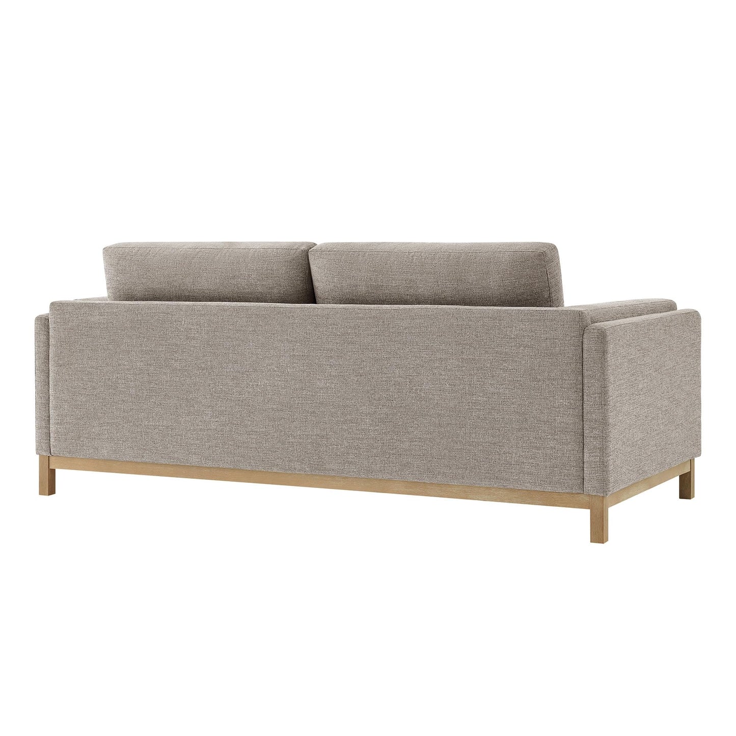 Modway Roscoe 81 Inch Fabric Sofa in Pewter - Comfortable Upholstered Deep Seat Couch for Living Room, Apartment, or Office Seating