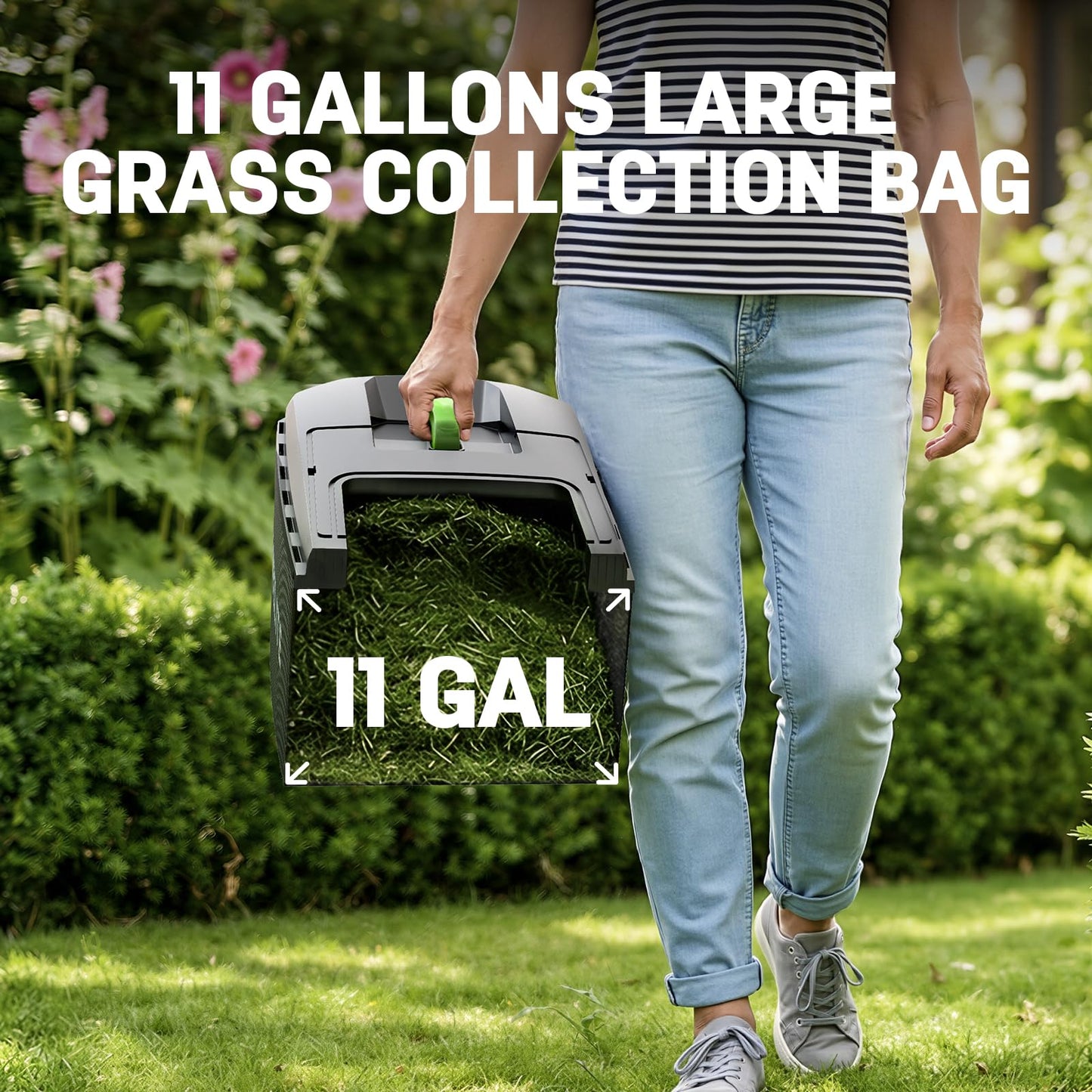 STEELITE 40V 17 Inch Electric Lawn Mower Cordless, Brushless Motor, 6-Position Height Adjustment, 2-in-1 Bagging & Mulching, Includes 2 x 4.0Ah Batteries and Battery Charger