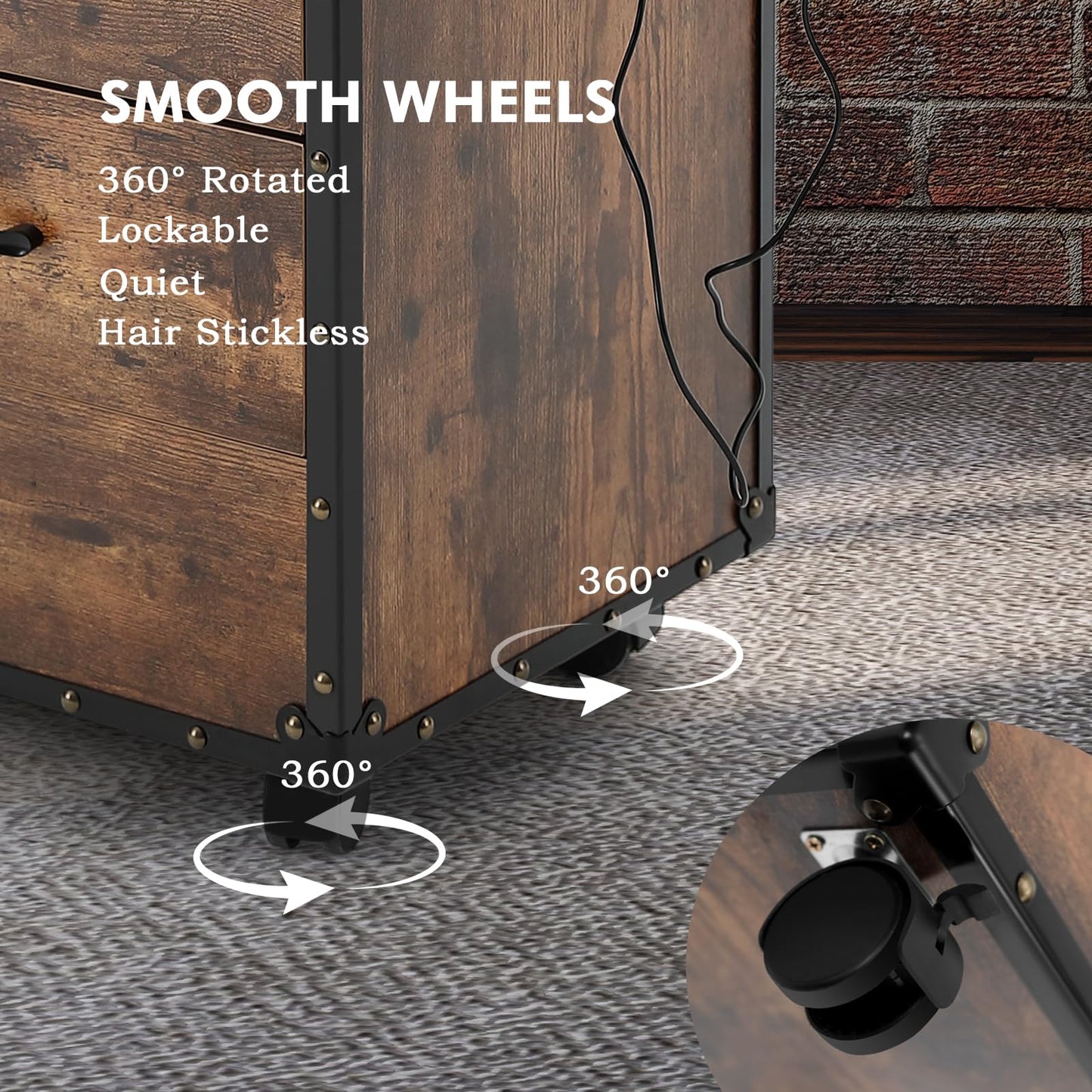 Artist hand Salon Trolley Cart with Wheels Barber Station with Drawers,Power Outlets,Hair Dryer Holders, Hair Stylist Equipment Storage Cabinet for Barbershop Spa Studio