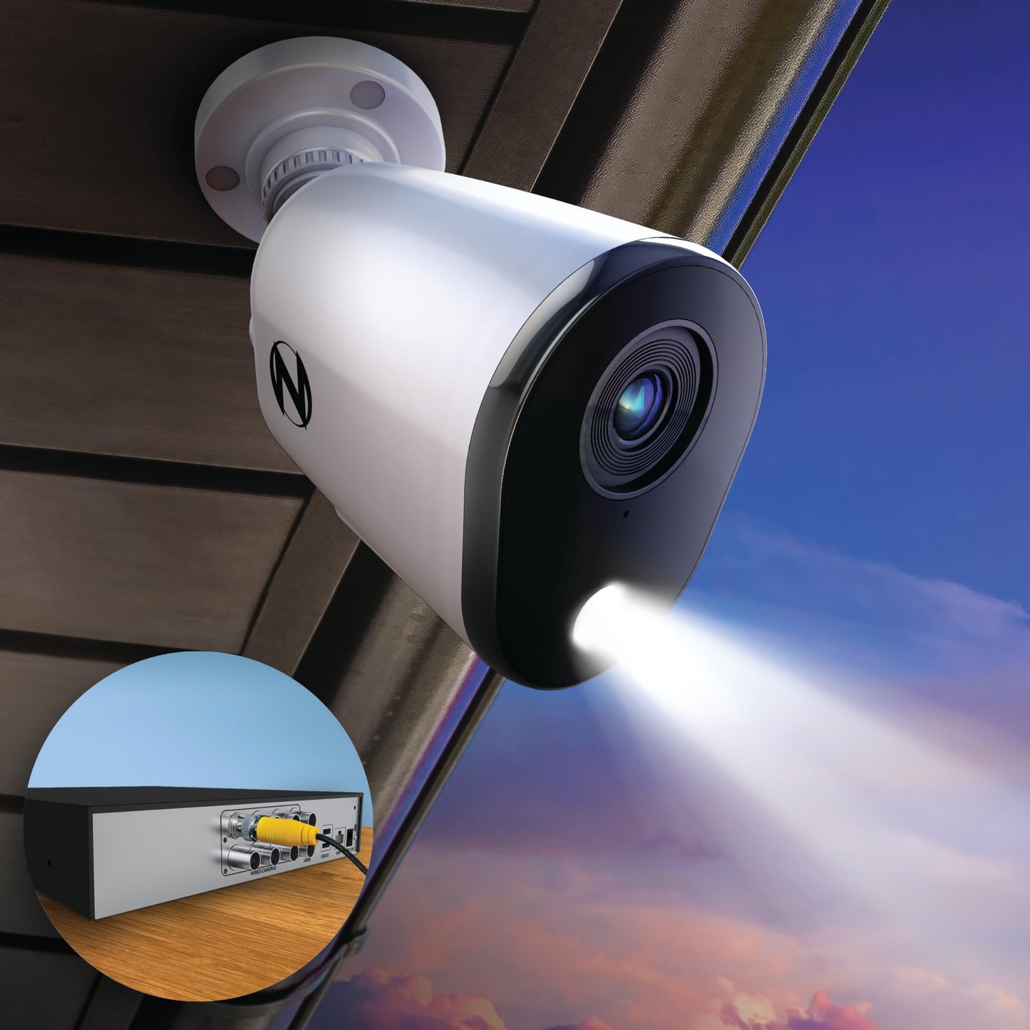 Night Owl 2K (4MP) Wired Home Security Camera System, 8-Channel DVR with 4 Indoor/Outdoor Cameras, 64GB microSD Storage, Motion Alerts, Remote Viewing, No Monthly Fees