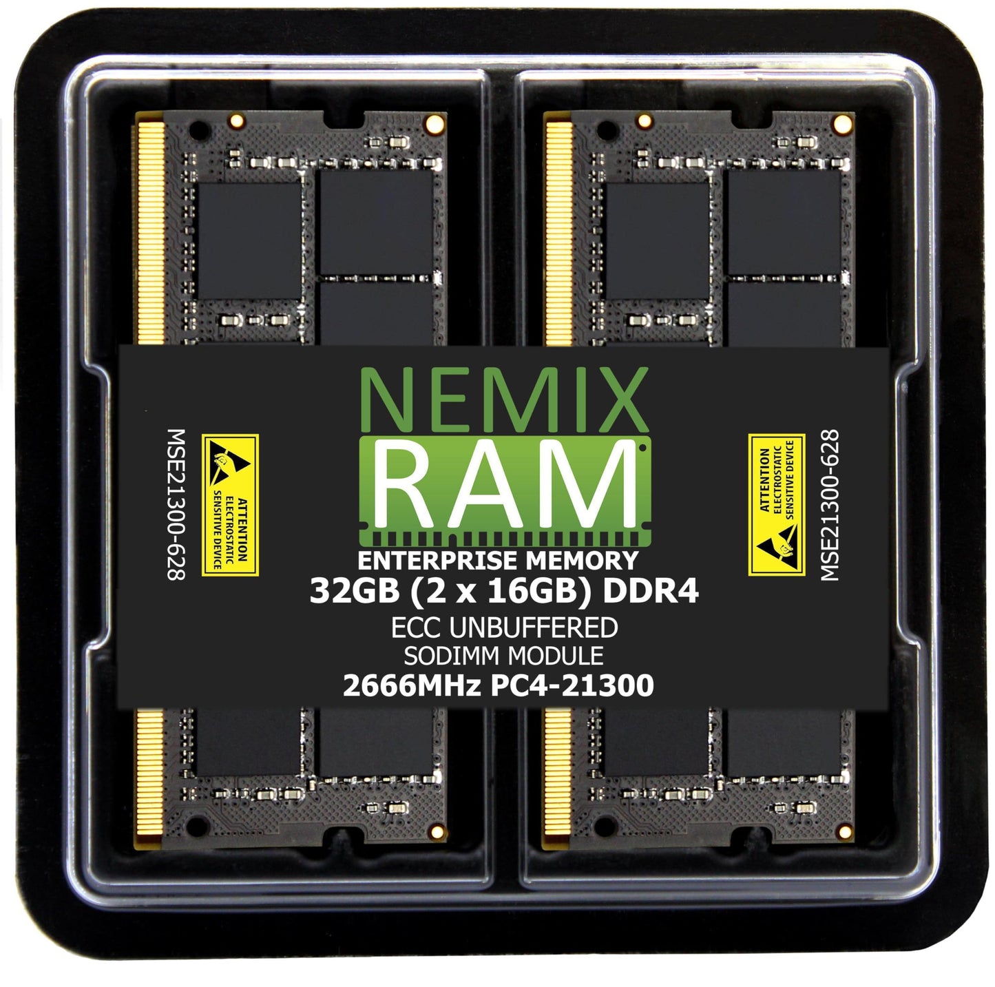 32GB 2X16GB DDR4 2666MHZ PC4-21300 2Rx8 1.2V CL19 260-PIN ECC Unbuffered SODIMM KIT NEMIX RAM Compatible with Synology NAS D4ECSO-2666-16G 21 Series RS1221RP+ RS1221+ DS1821+ DS1621xs+ DS1621+ DVA3221