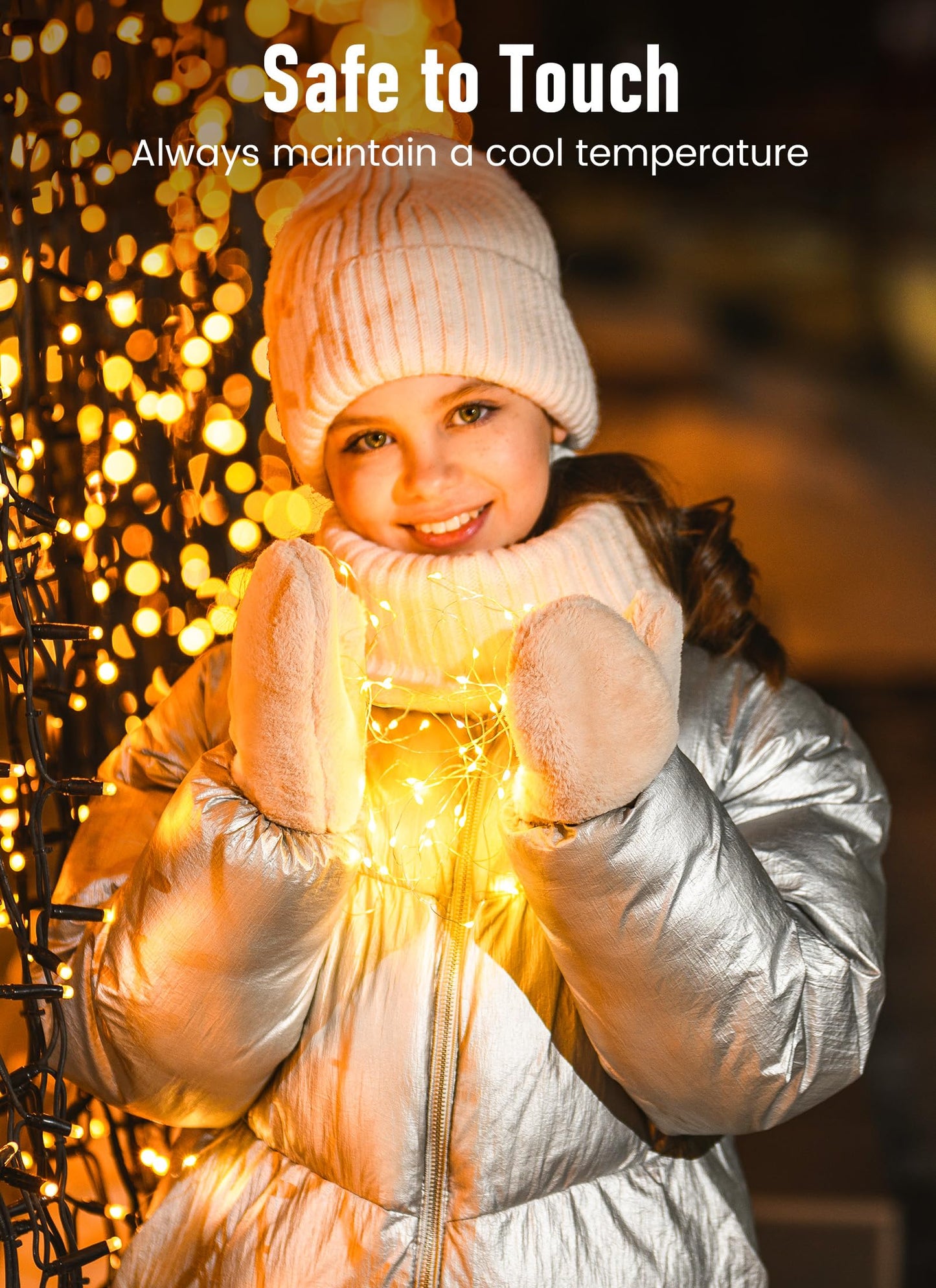 Minetom Fairy Lights, 66ft 200 LED Warm White USB Powered String Lights, Waterproof Silver Wire, Ideal for Indoor/Outdoor Decoration
