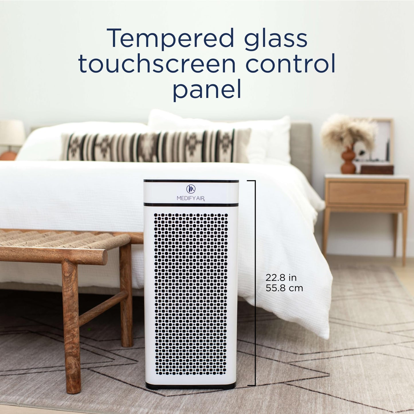 Medify MA-40 Air Purifier with True HEPA H13 Filter | 546.5 m² Coverage in 1hr for Smoke, Wildfires, Odors, Pollen, Pets | Quiet 99.9% Removal to 0.1 Microns | White, 1-Pack