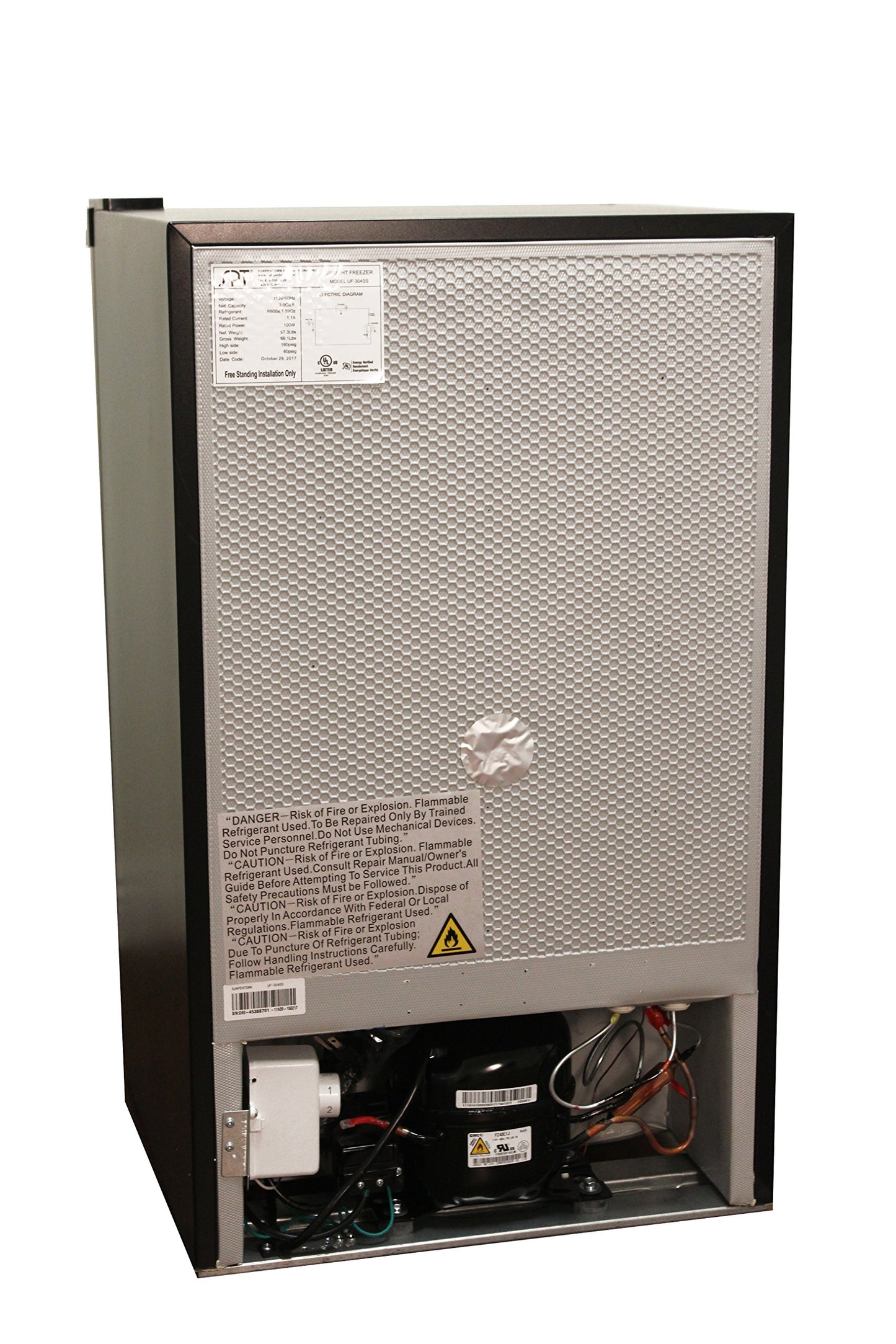 SPT UF-304SS Energy Star Upright Freezer, 3.0 Cubic Feet, Stainless Steel