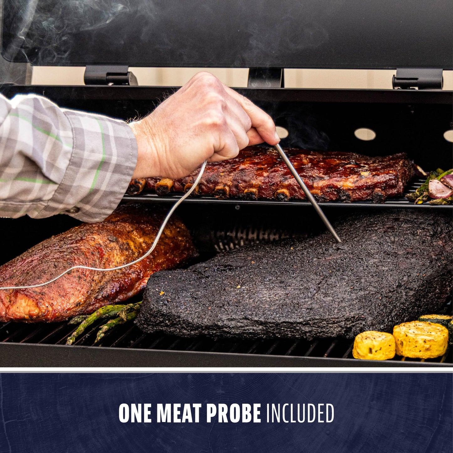 Pit Boss 500 FB2 Series Wood Pellet Grill & Smoker with Flame Broiler and LCD Digital Controller, 518-Sq. In. Cooking Space, 180°F to 500°F Temperature Range, Meat Probe, 5 lb. Pellet Hopper, Black
