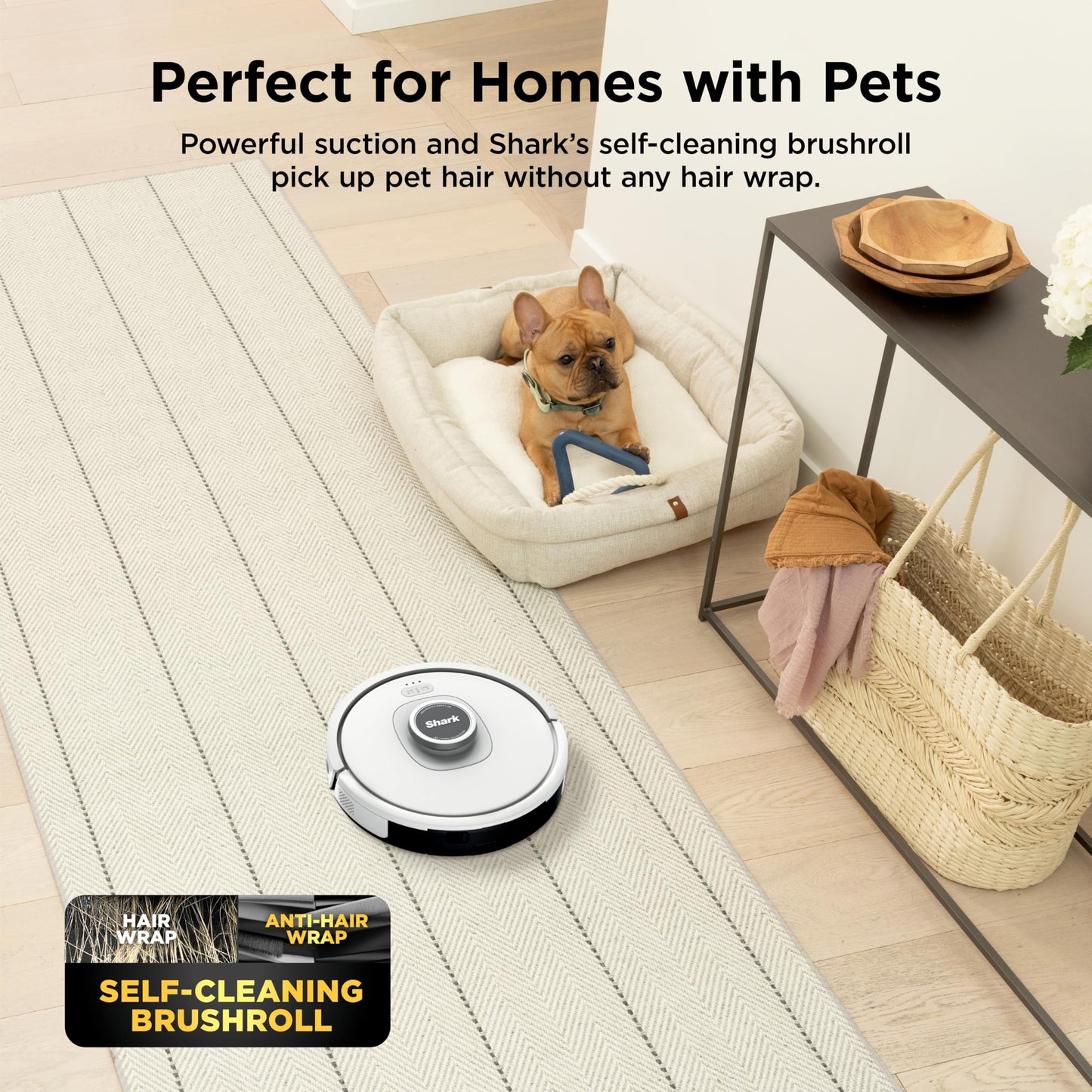 Shark Matrix Clean | Robot Vacuum Cleaner with Powerful Suction for Pet Hair, Rugs, Carpets & Hard Floors | Self-Empty Base | 60-Day Capacity | Voice Control | LiDAR Navigation | White | AV2511AE
