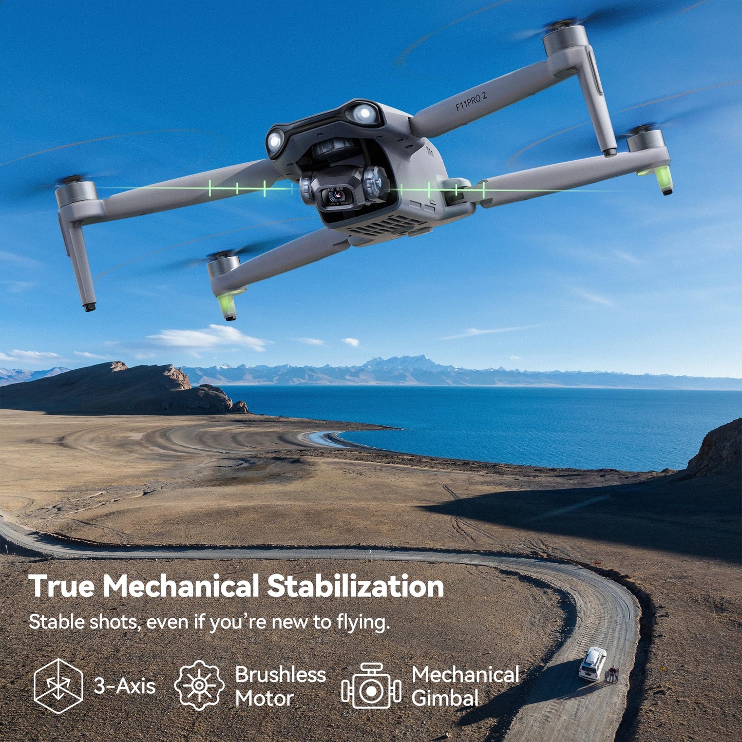 Ruko F11PRO 2 Drone with 6K Camera for Adults, 3-Axis Gimbal Stabilizer, 2 Batteries for 70-Min Flight Time, Long-Range Transmission, Auto Return & Beginner-Friendly, Ideal Tech Gift