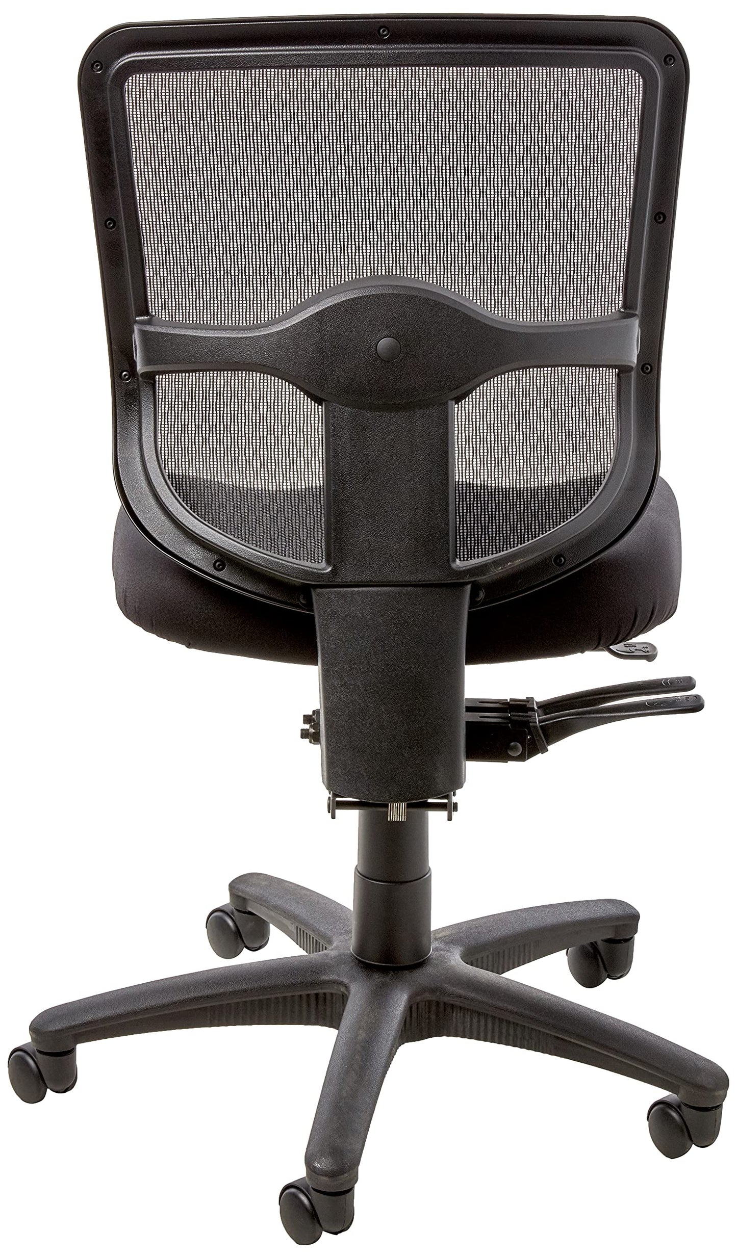 Office Star Ergonomic ProGrid Back Task Chair with Ratchet Back Height Adjustment and Dual Function Control, Armless, Coal FreeFlex