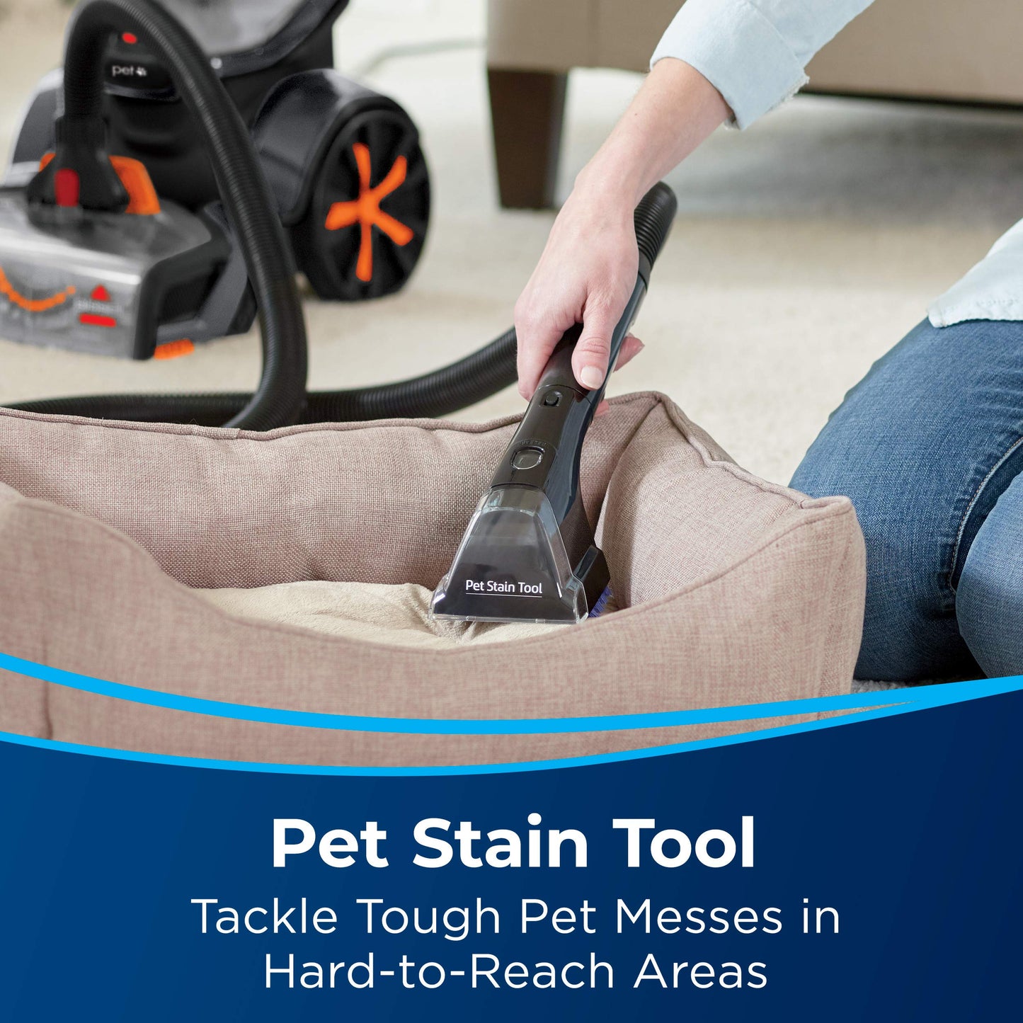 Bissell ProHeat 2X Revolution Pet Full Size Upright Carpet Cleaner, 1548F, Orange