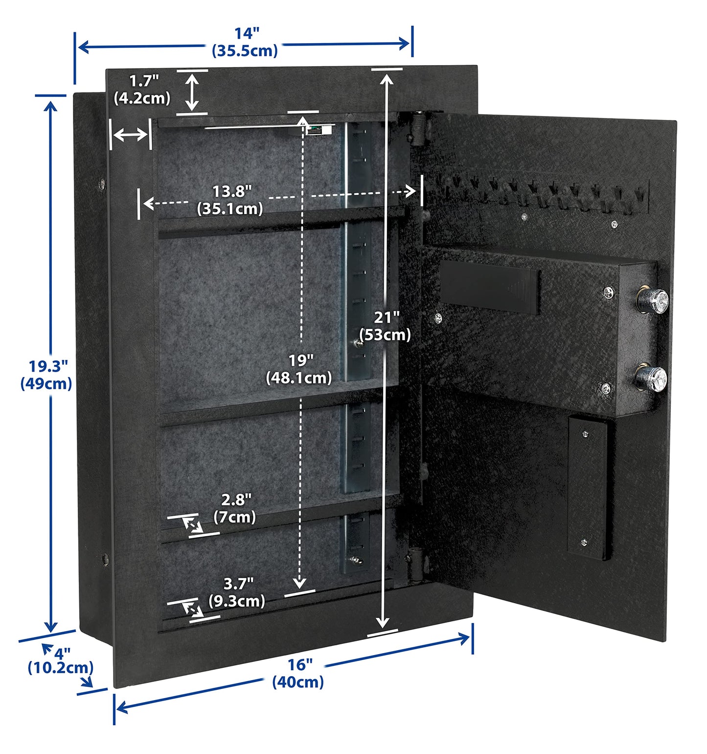 Viking Security Safe VS-52BLX Heavy Duty Hidden in Wall Safe Biometric Fingerprint