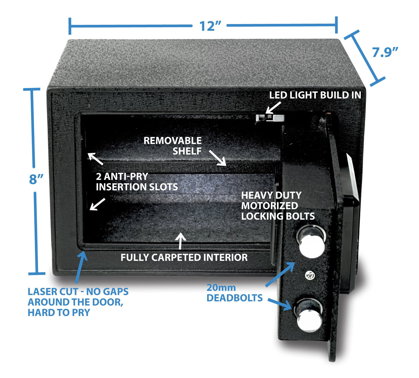 Viking Security Safe VS-20BLX Heavy Duty Mini Biometric Fingerprint