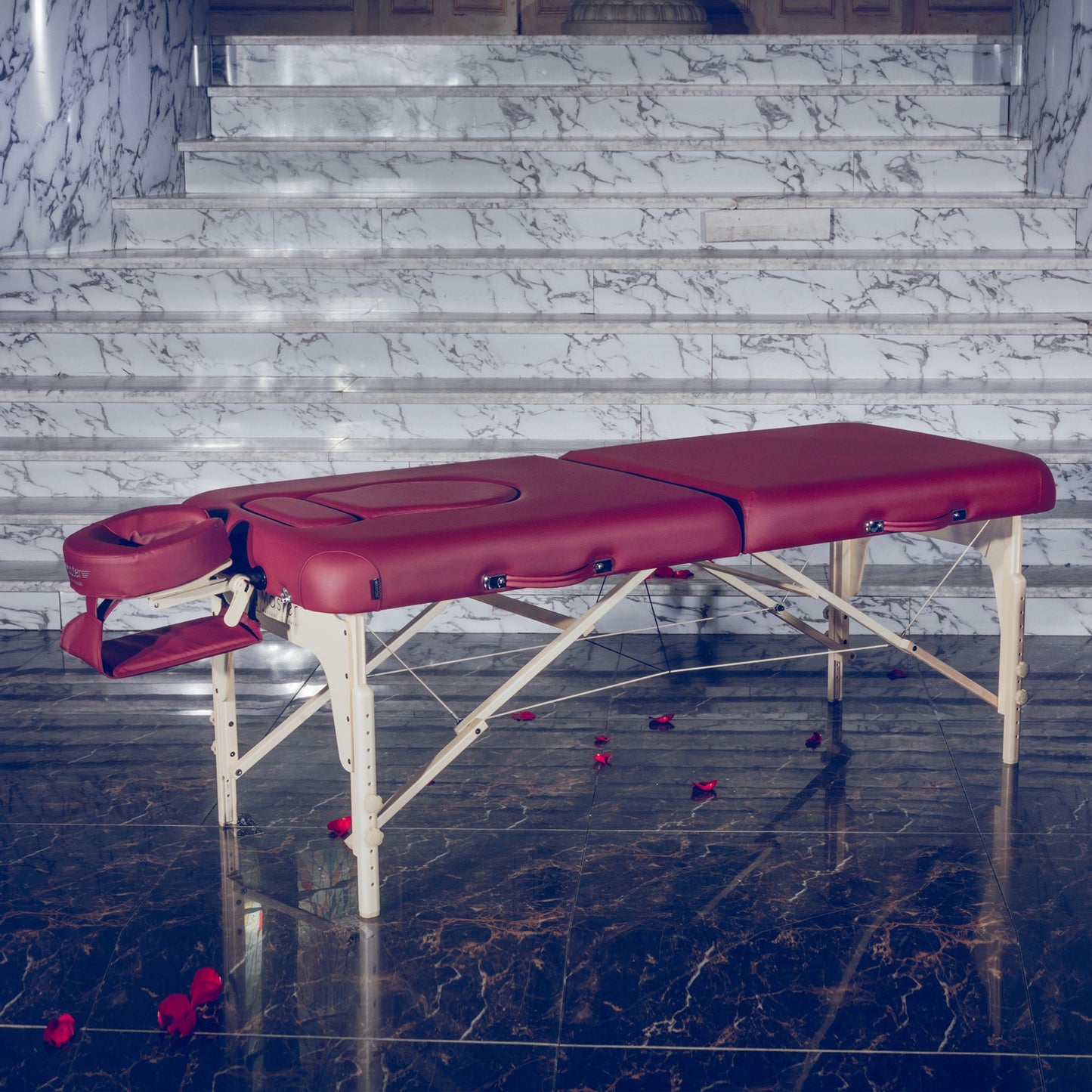 Master Massage 30'' Eva Portable Pregnancy Massage Table for Female Clients and Obese Individuals, Spa Salon Facial Bed for Pregnant Women- Multi Functional (Burgundy)
