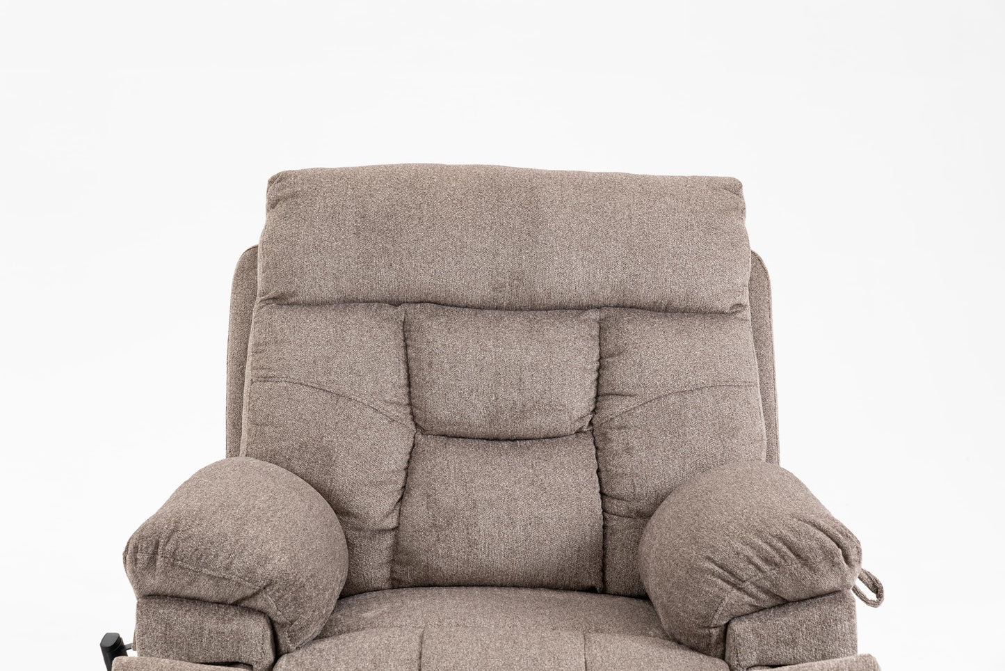 GDFStudio Oversized Power Lift Recliner Chair with Dual OKIN Motors Heat and Massage Lay Flat 180 Degree Electric Reclining Sofa Chair with Cup Holders and Dual Remote, Light Brown