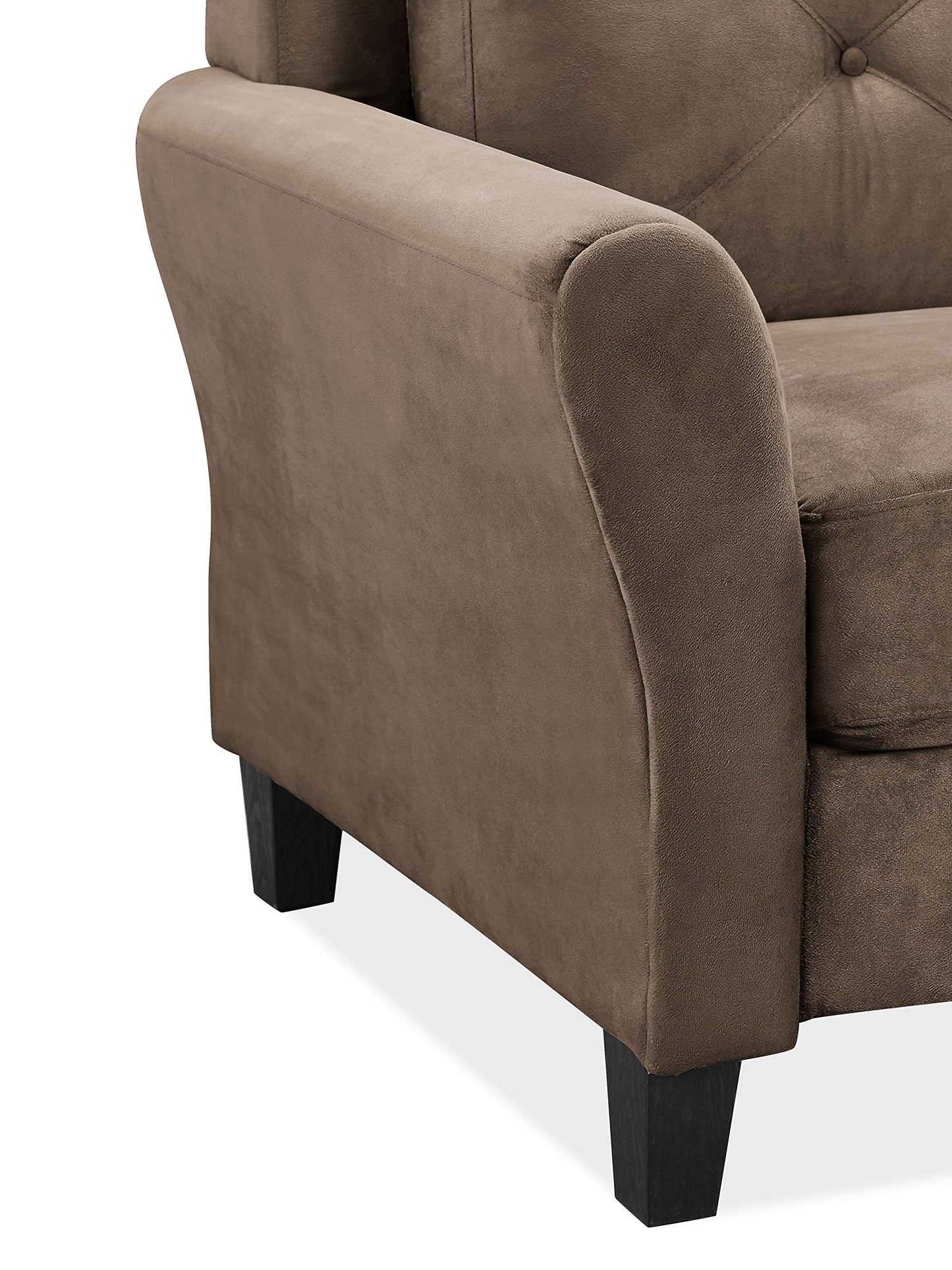 Studio Living Harrington 80.3" Sofa, Transitional Modern, Pocket Coil Comfort, Easy Assembly, Microfiber Fabric, Brown
