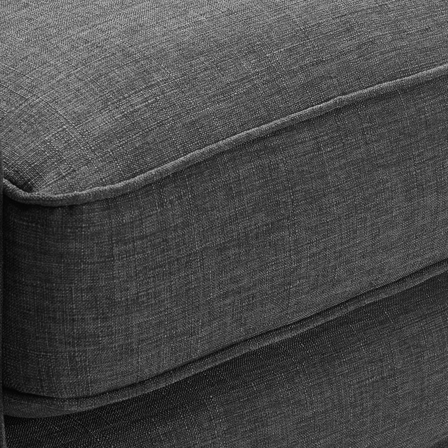 Serta Harmon Reversible Sectional Sofa, Modern L-Shaped Couch for Small Spaces, Soft Fabric Upholstery, Square Arm, Pillow Back Cushions, Dark Gray