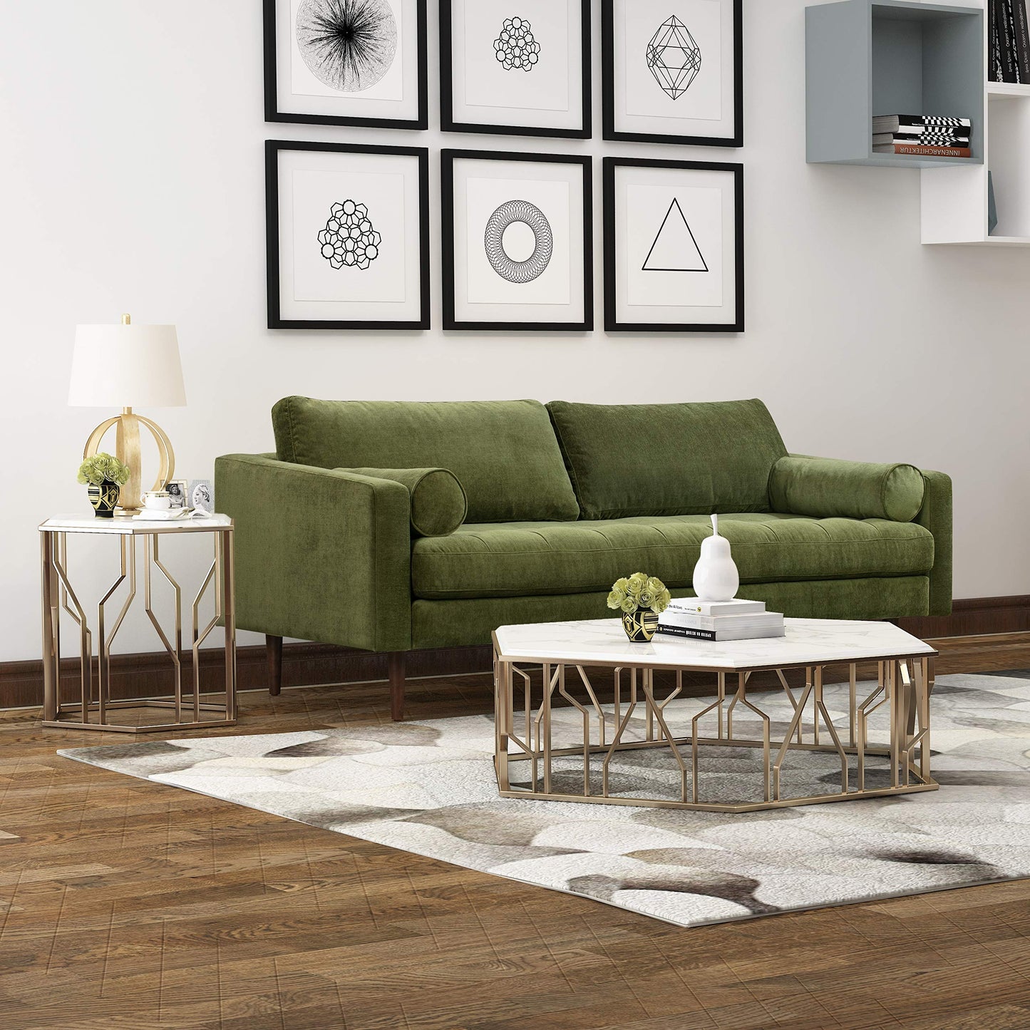 Poly & BARK Napa 88.5" Sofa with Deep Seating, Tailored Upholstered Finish, Clean Modern Lines, and Balanced Proportions for Comfortable and Refined Living Spaces