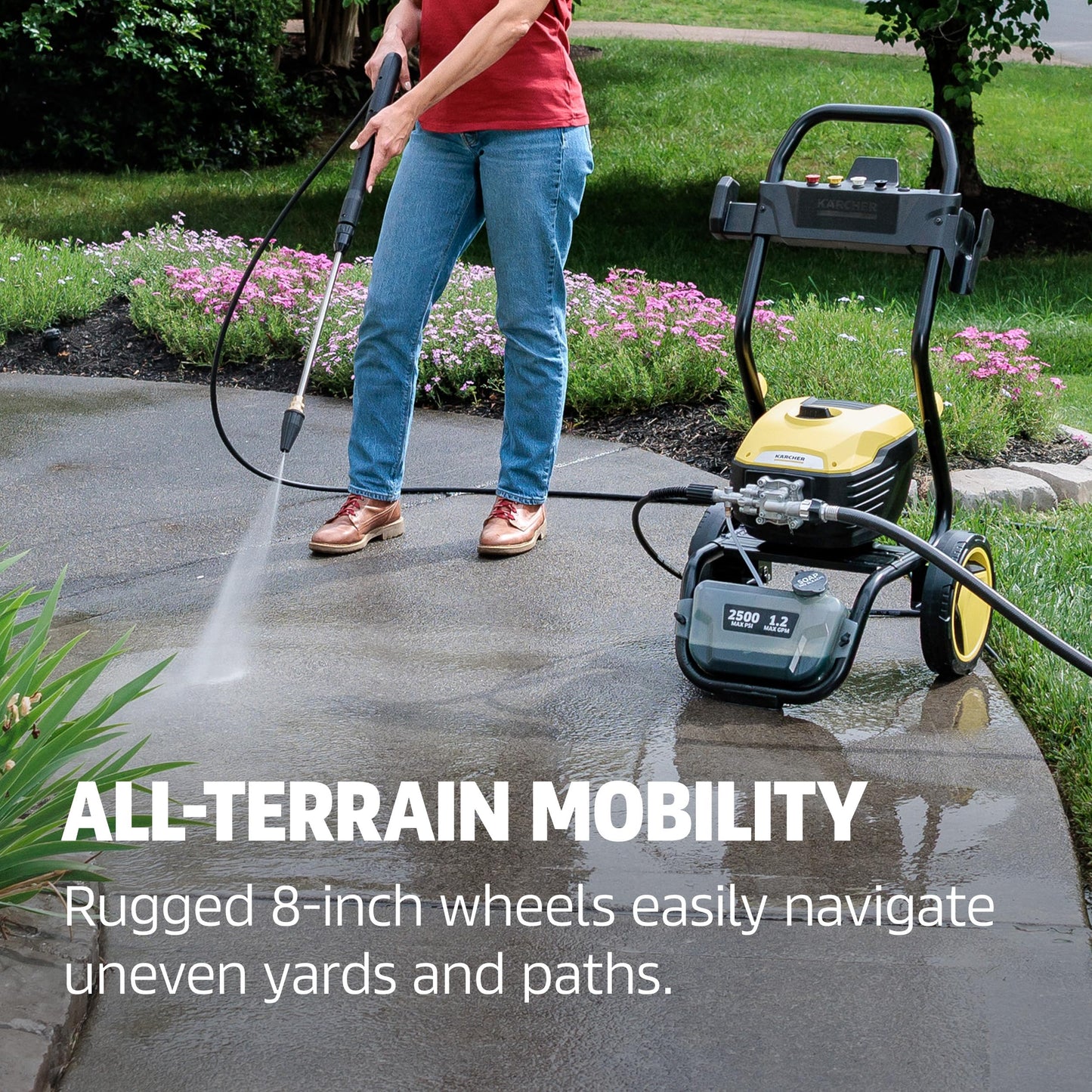Kärcher K 2500 E Electric Pressure Washer 2500 PSI High-Performance Cleaning for Driveways, Siding, and Decks, Induction Motor