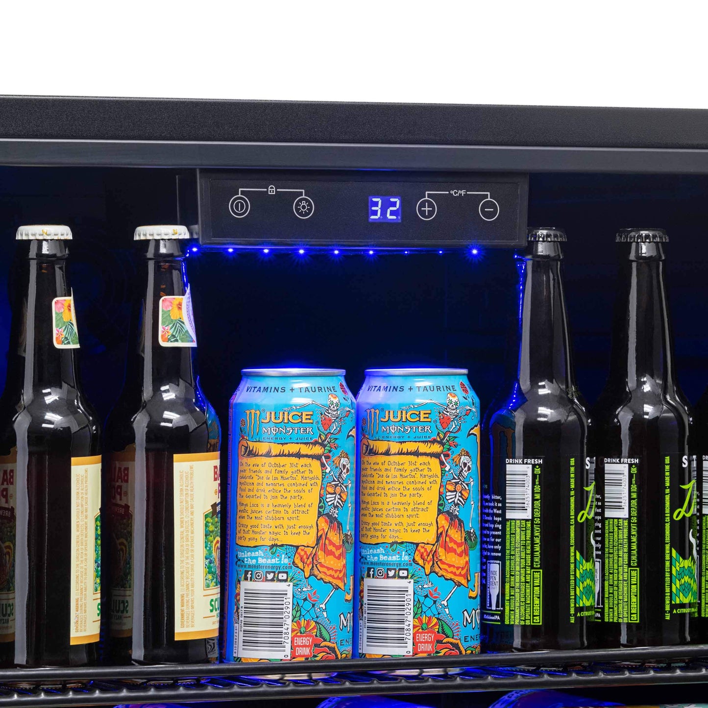 NewAir 24” Outdoor Beverage Fridge | Freestanding or Built-In Under counter Refrigerator for Outside Patio | Weatherproof Outdoor Fridge for 160 Cans with Auto-Closing Door | Stainless Steel