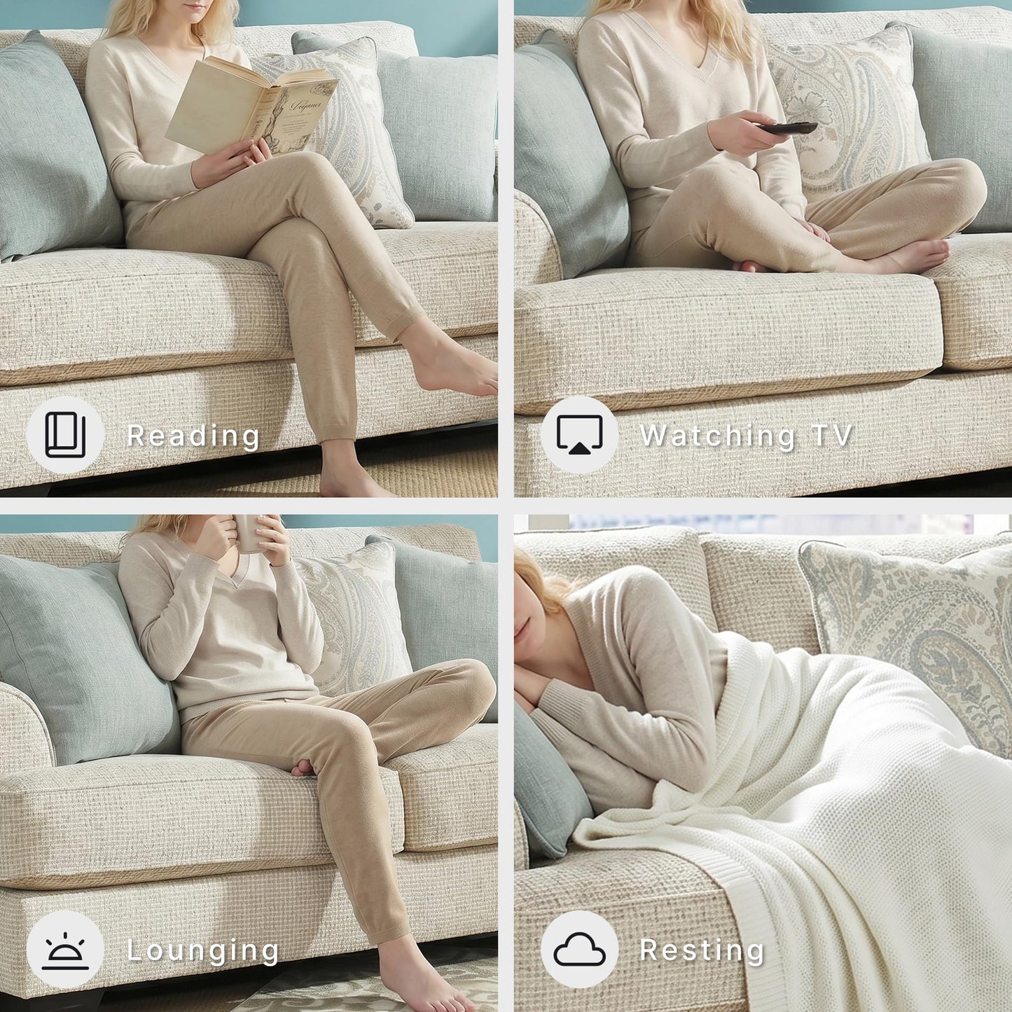 Signature Design by Ashley Monaghan Vintage Loveseat with Accent Pillows, Reversible Cushions and Rolled Arms, Beige