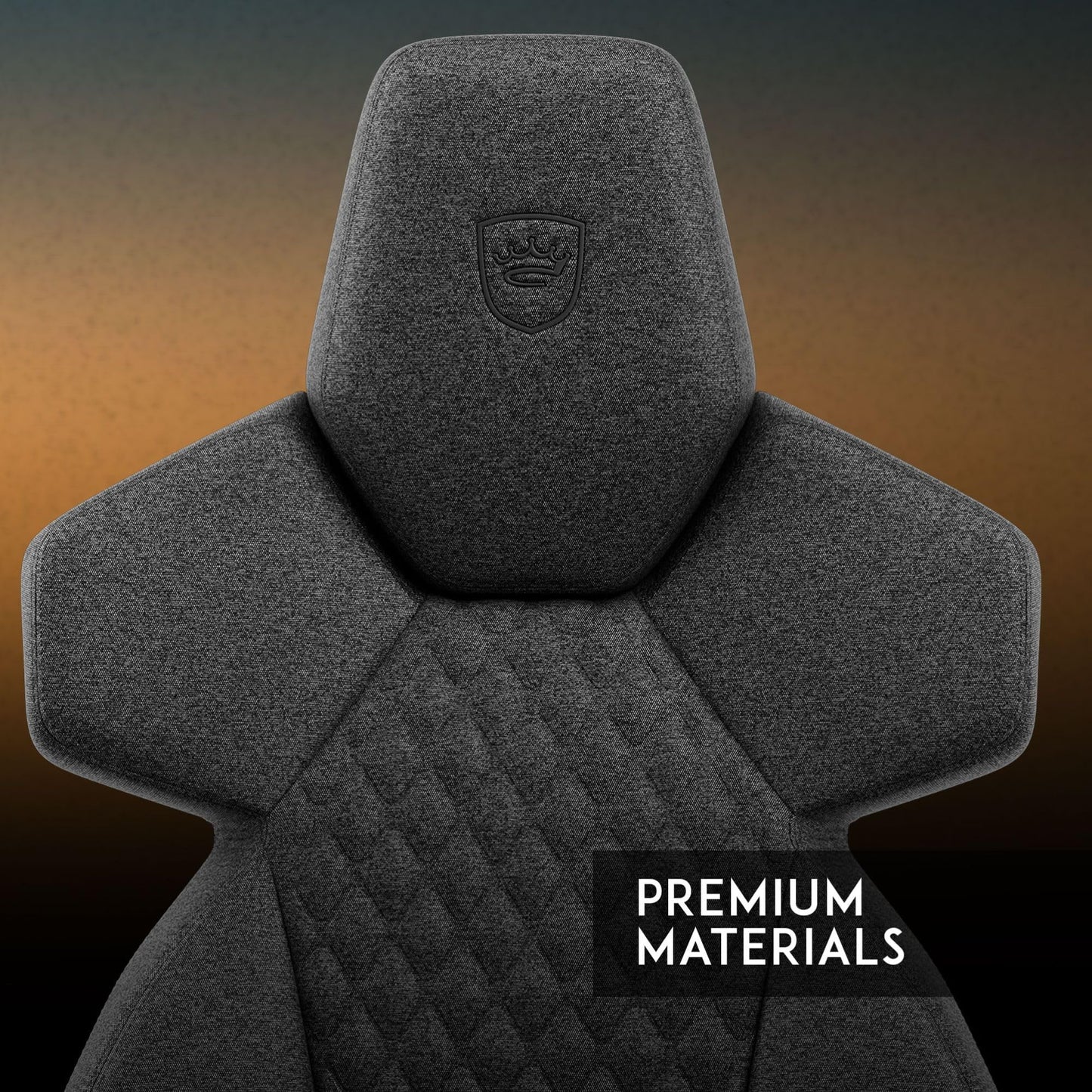 noblechairs Dawn TX Gaming Chair - Granite-Ergonomic Desk Chair with Folding Armrests, Synchronous Mechanism, Fabric Cover, Lumbar Support, Universal Wheels