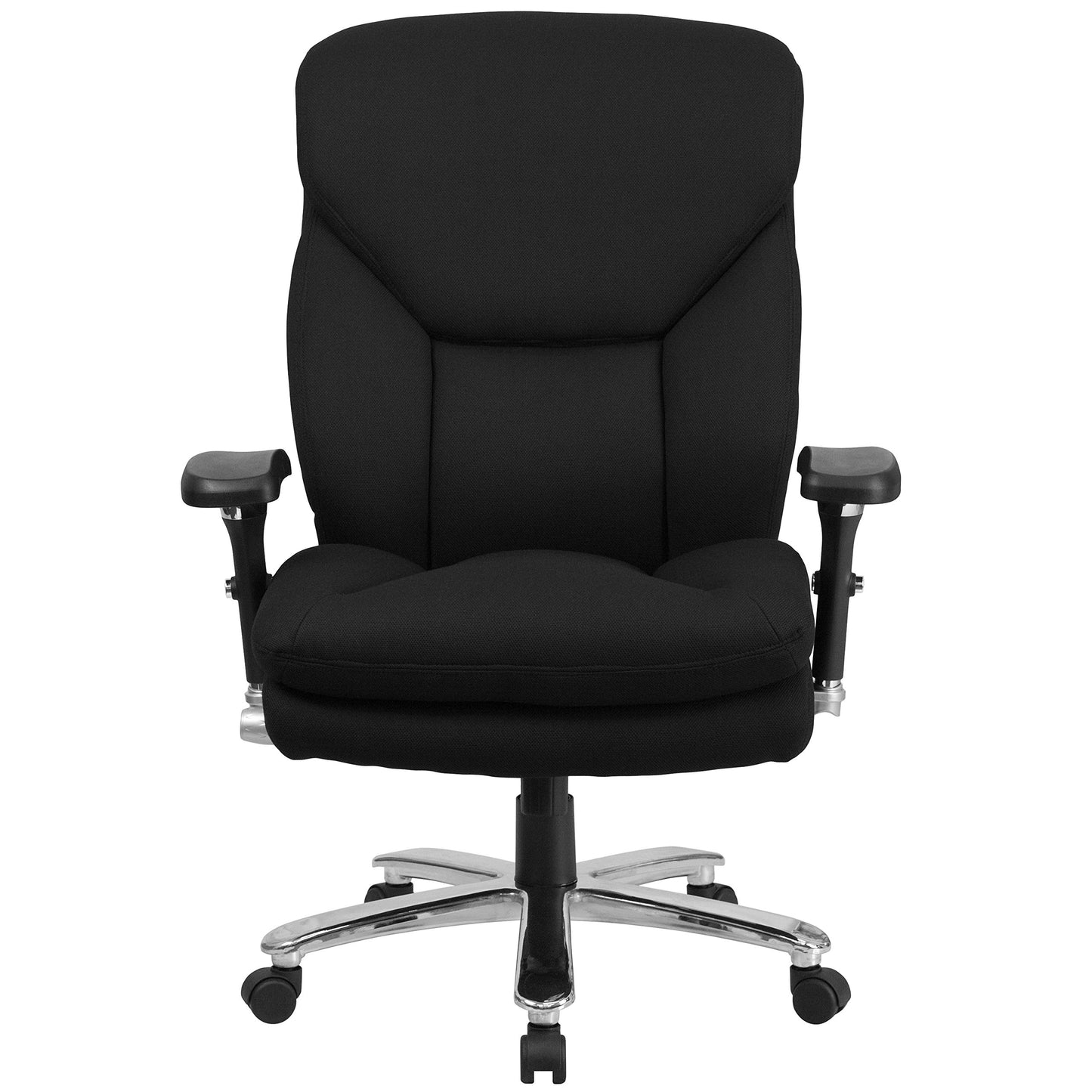 Flash Furniture Hercules Series Swivel Office Chair with Extra Wide Seat, Ergonomic High-Back Executive Chair with Padded Seat and Arms, Black