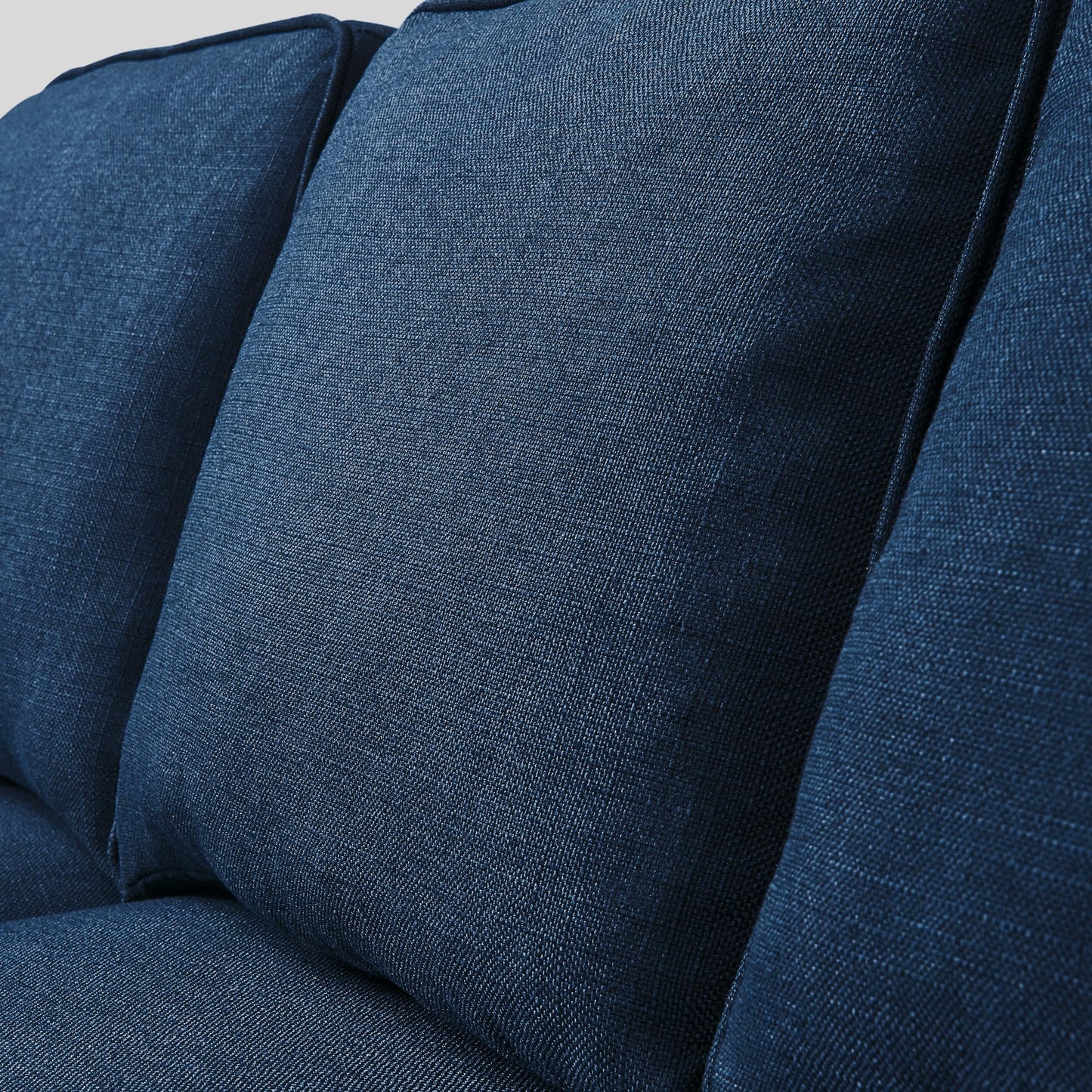 Serta Harmon Reversible Sectional Sofa, Modern L-Shaped Couch for Small Spaces, Soft Fabric Upholstery, Square Arm, Pillow Back Cushions, Blue